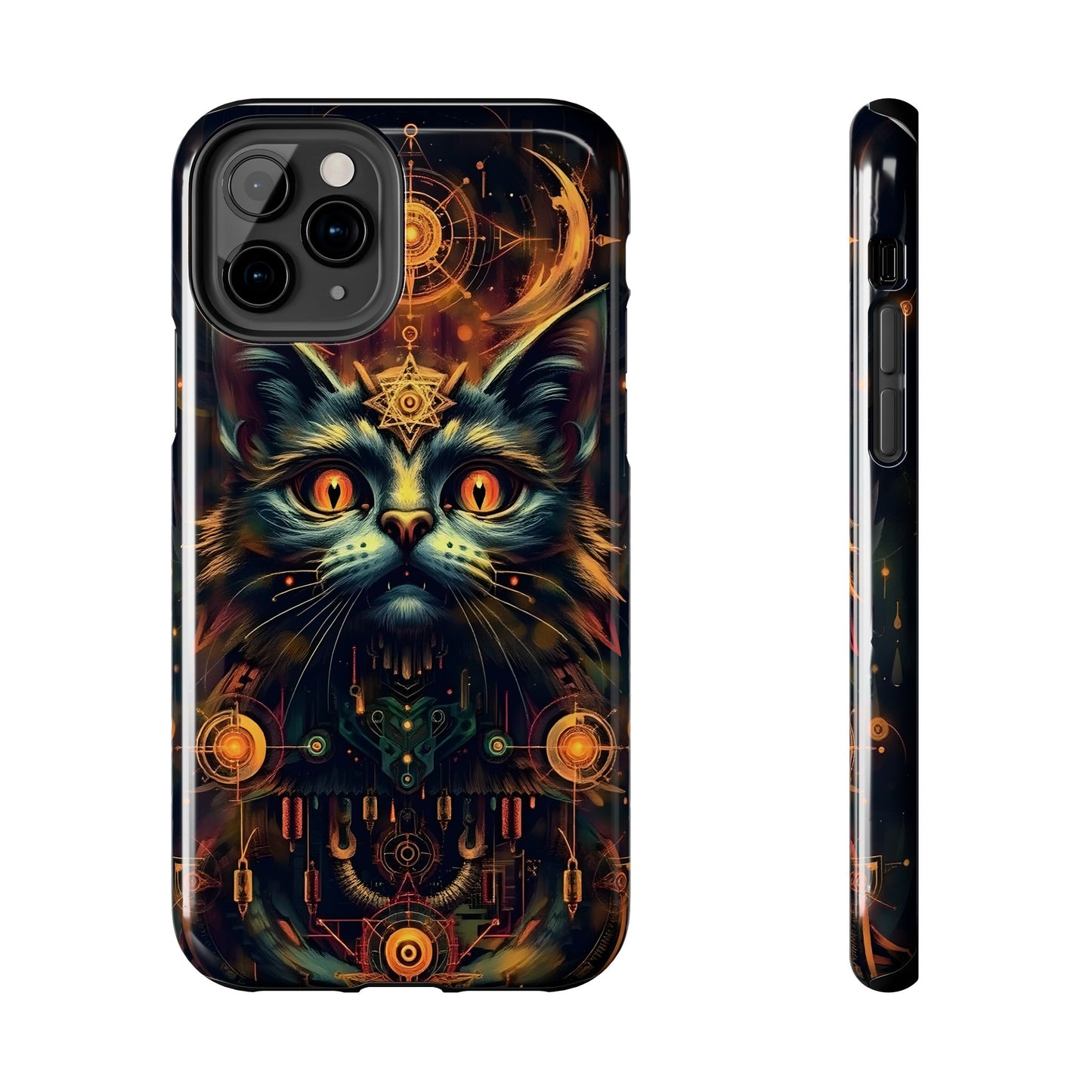Mystical Cat Queen Tough Phone Case – Unique Protection for Cat Lovers - for iPhone
