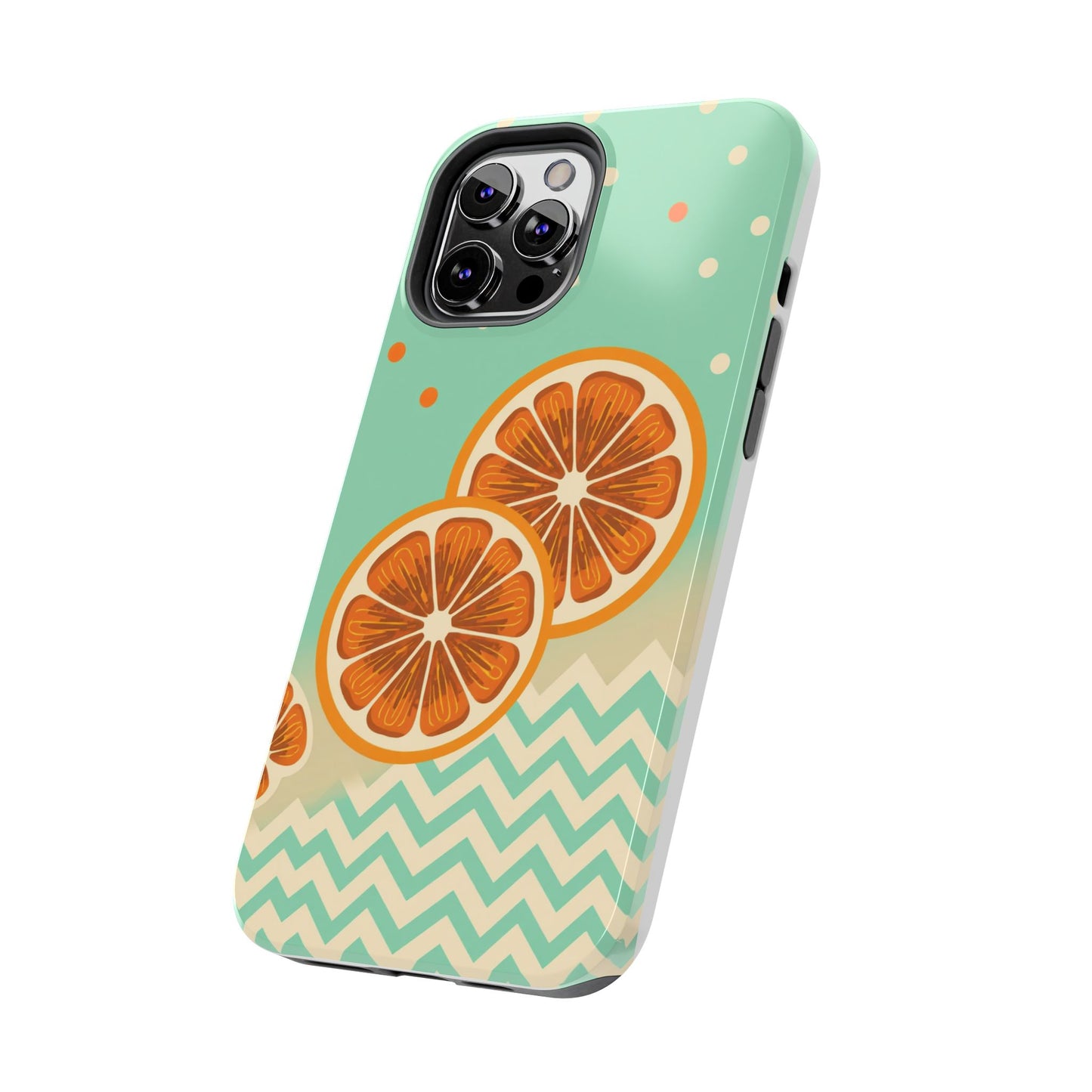 Citrus Vibe Tough Phone Case - Fun Orange Slice Design