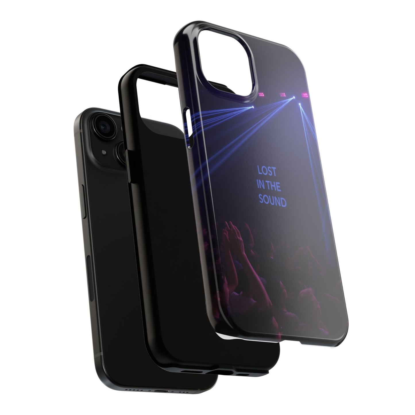 Vibrant Tough Phone Case - 'Lost in the Sound' Design for Music Lovers