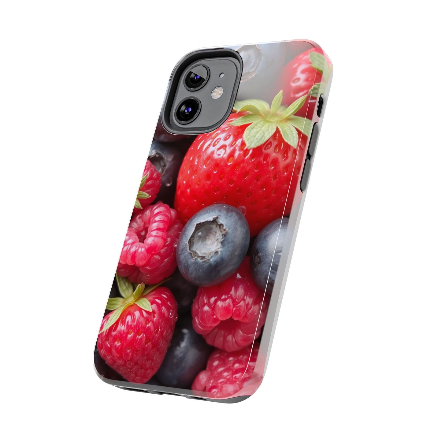 Fruit-Themed Tough Phone Case - Berry Burst Design