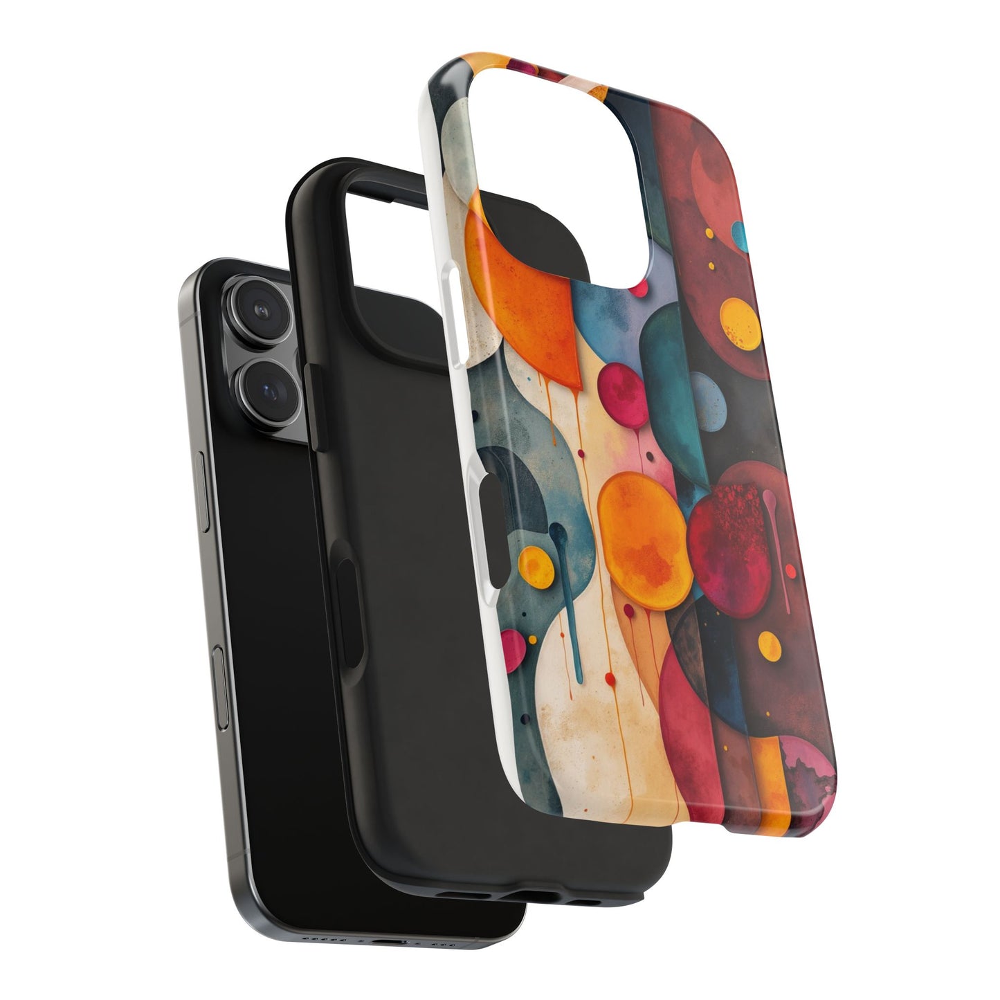 Artistic Tough Phone Cases - Colorful Abstract Design for Trendy Protection - for iPhone