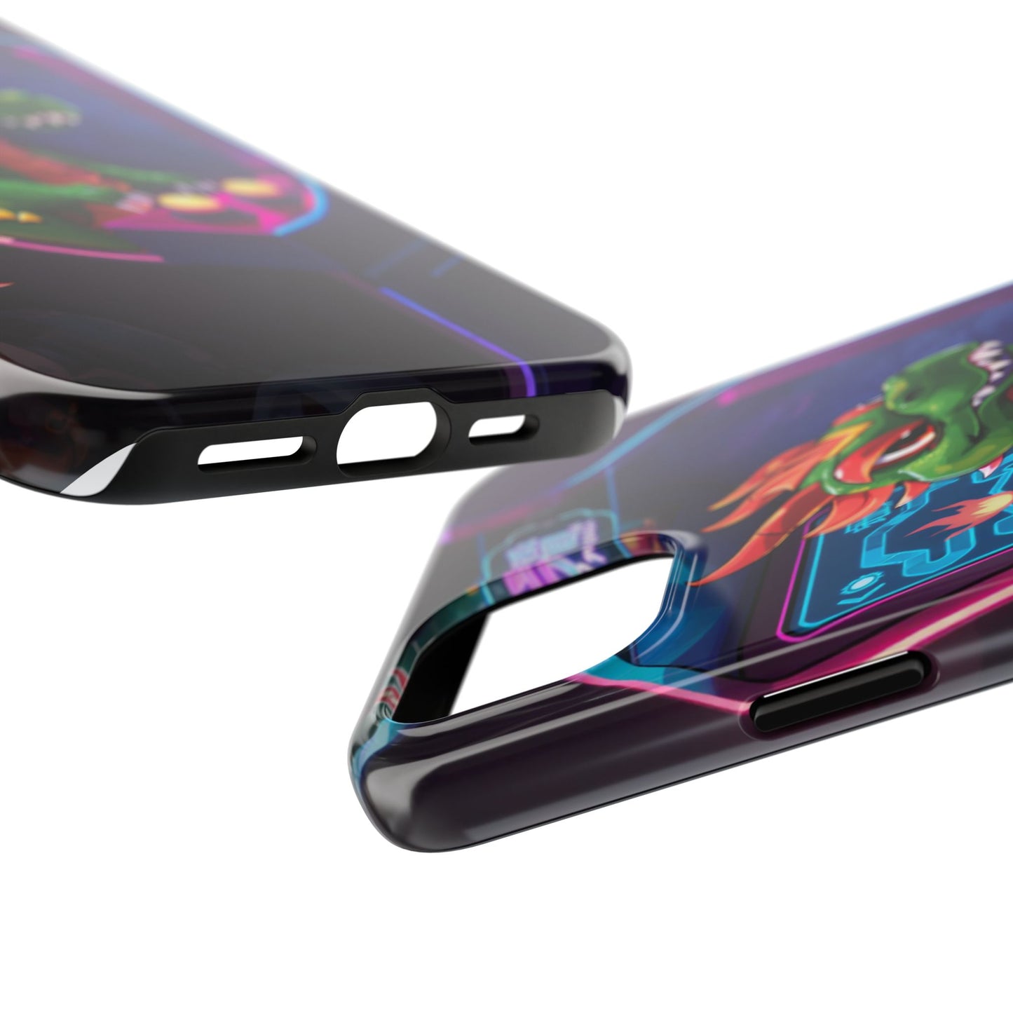 Retro Gamer Tough Phone Case with Dragon Design