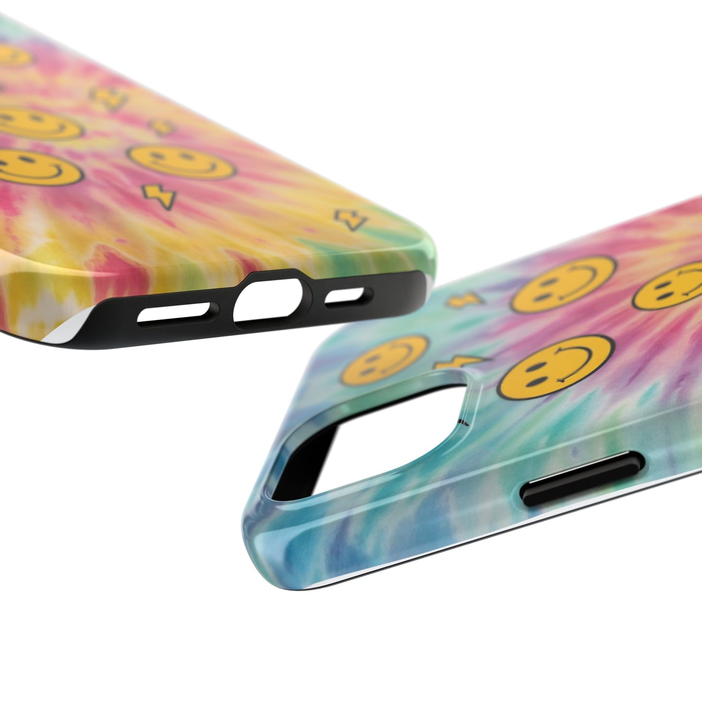 Colorful Smiley Lightning Tough Phone Case - Fun & Durable
