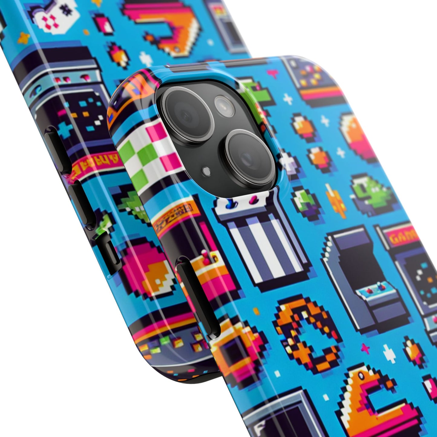 Retro Gaming Tough Phone Case - Pixel Art Design for Gamers - for iPhone