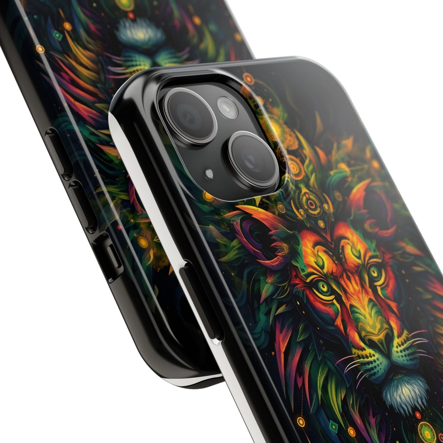 Vibrant Mystical Lion Art Tough Phone Case - Bold Protector for Animal Lovers - for iPhone