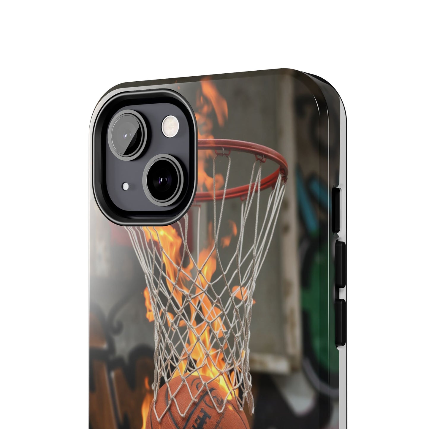 Fire Basketball Tough Phone Case - Durable Sporty Design for Athletes & Fans