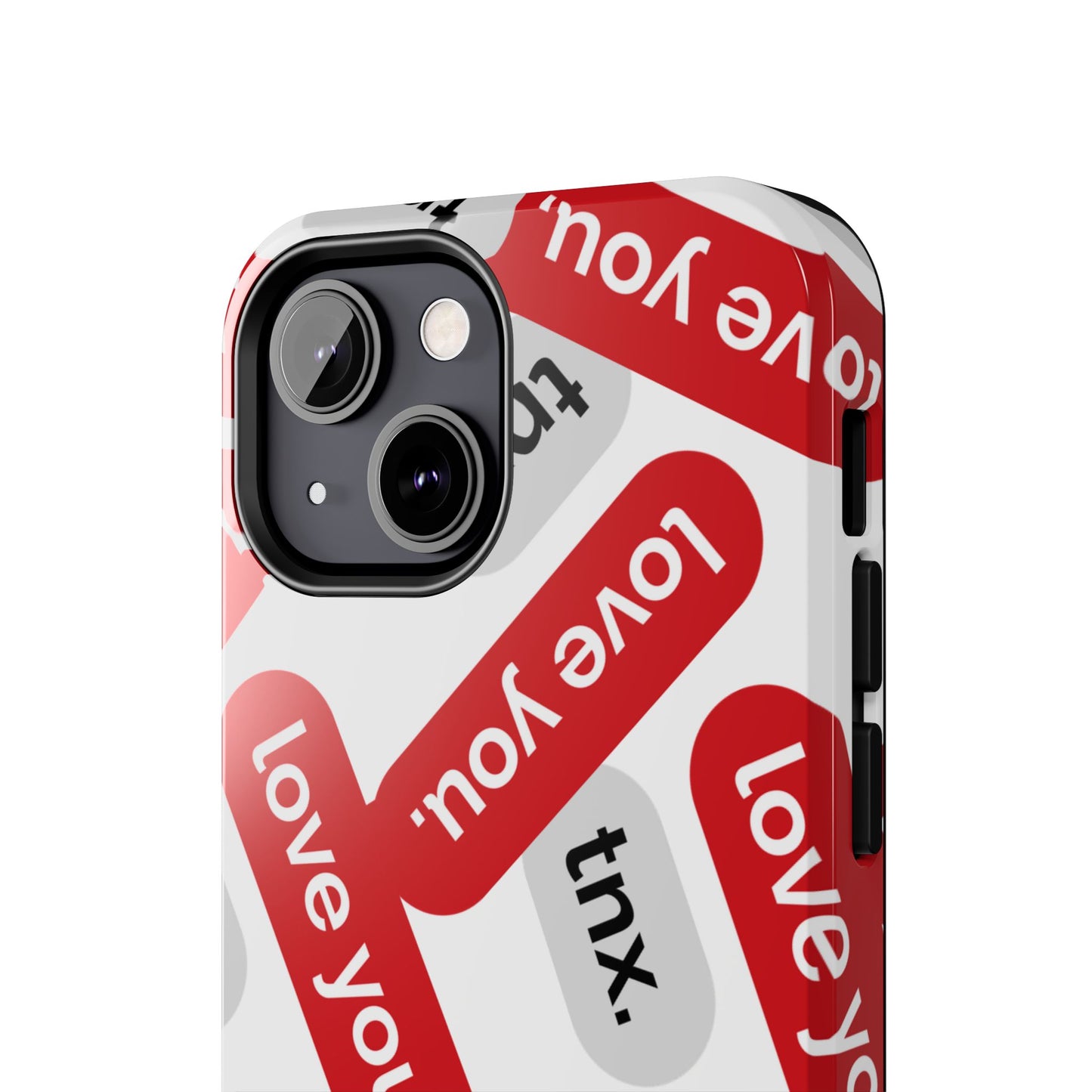 Love You&Tnx Tough Phone Case - Stylish and Protective for iPhone