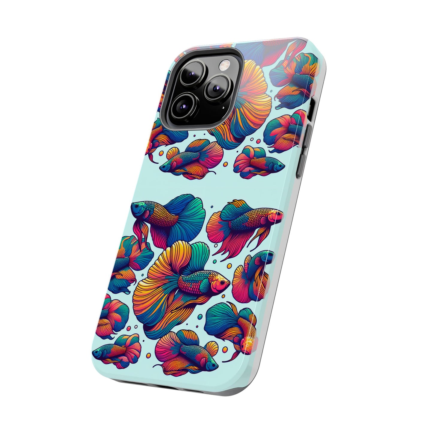 Colorful Fish Pattern Tough Phone Case - Aquatic Lovers - for iPhone