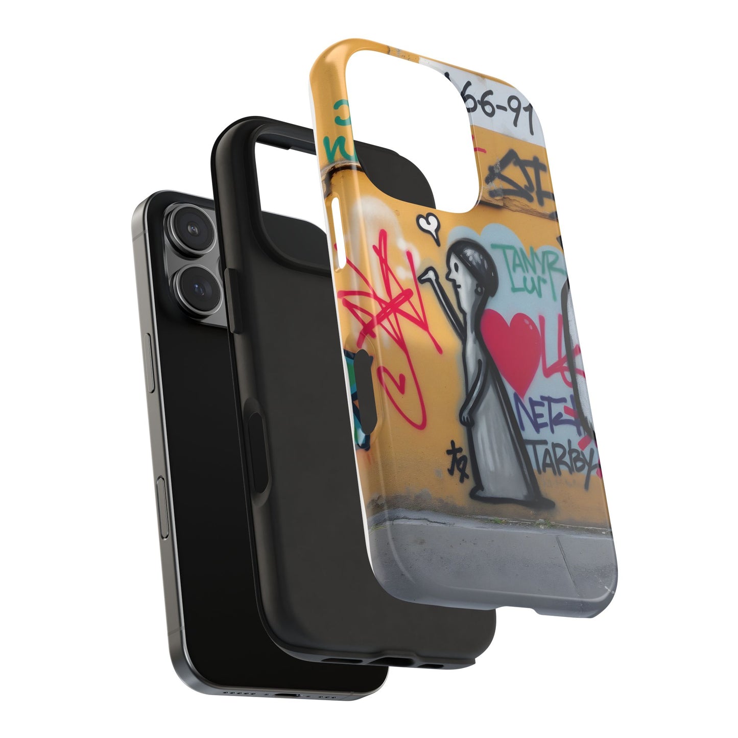 Urban Cupid Graffiti Tough Phone Case - Durable Protection with Street Art Vibe - for iPhone