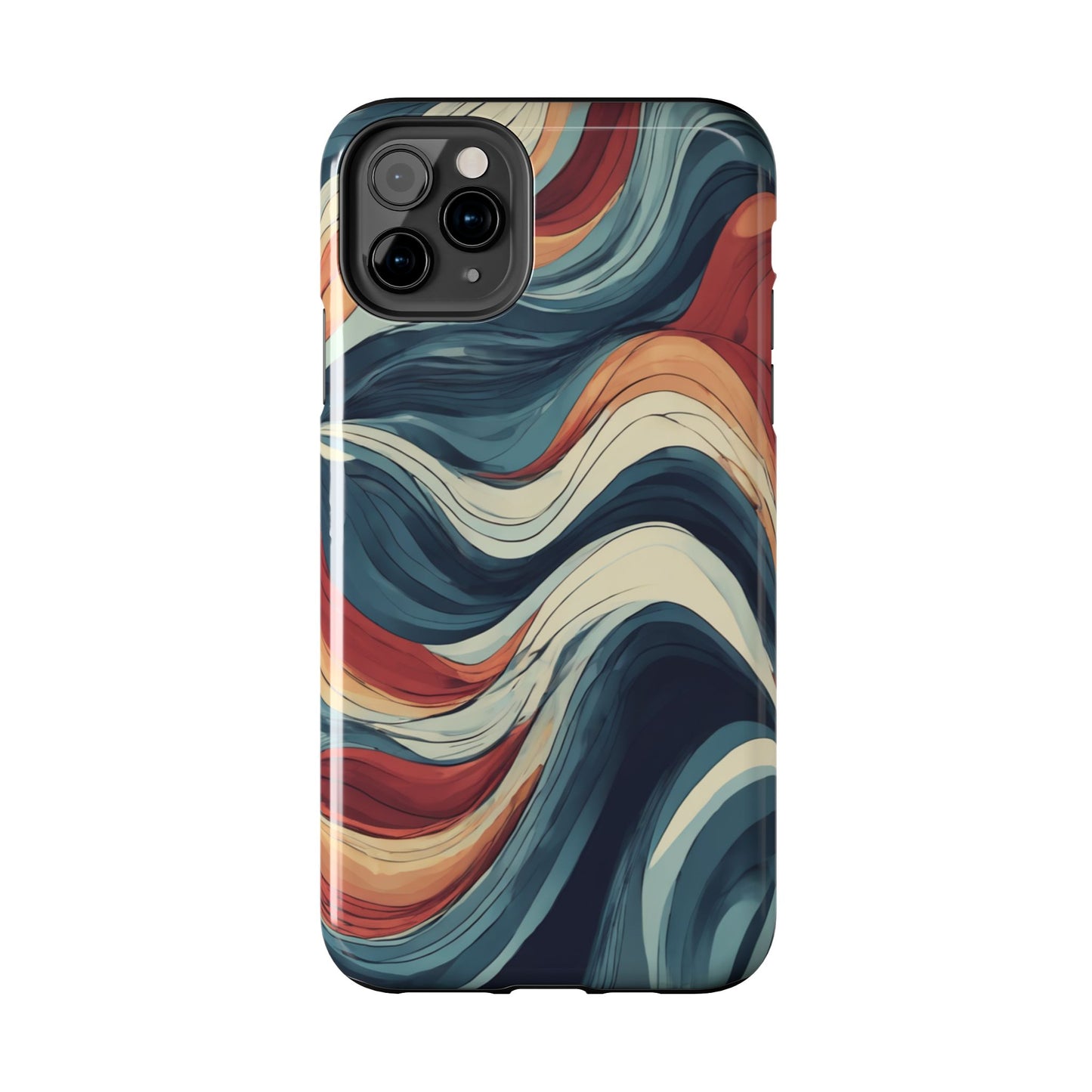 Abstract Wave Tough Phone Case | Stylish Protection for Daily Use - for iPhone