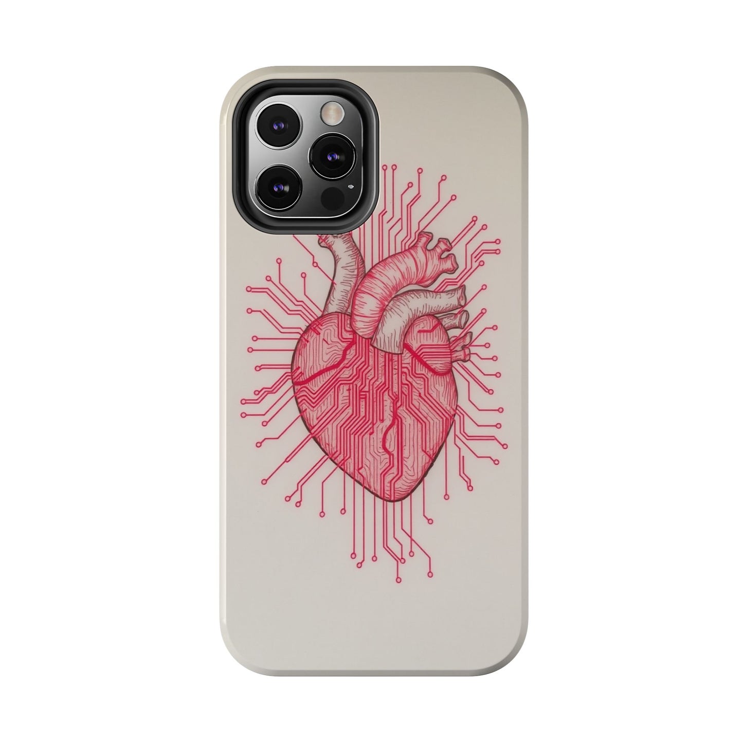 Heart Circuit Tough Phone Case – Unique Tech-Inspired Design for Tech Lovers