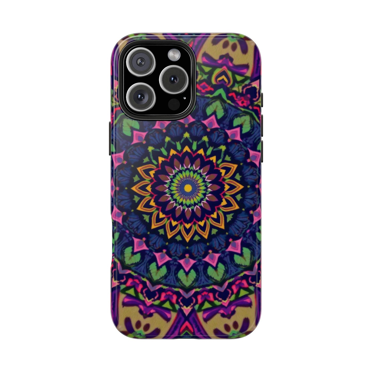 Vibrant Mandala Tough Phone Case - Colorful, Purple Fusion, Durable Protection for Your Device - for iPhone