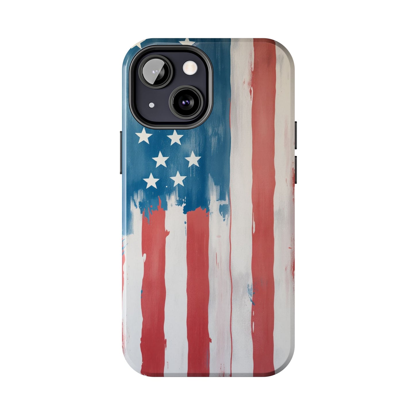 Patriotic Tough Phone Cases - Abstract USA Flag Design for Durable Protection - for iPhone