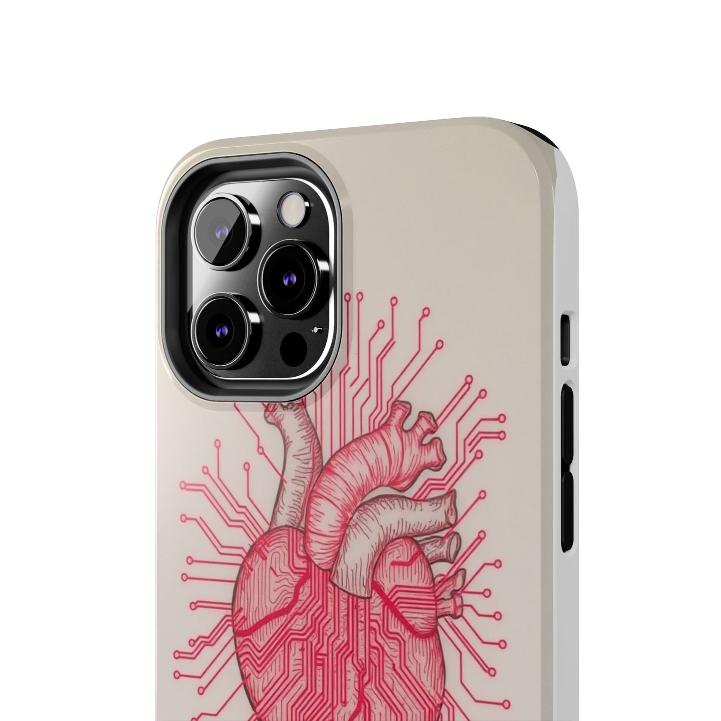 Heart Circuit Tough Phone Case – Unique Tech-Inspired Design for Tech Lovers