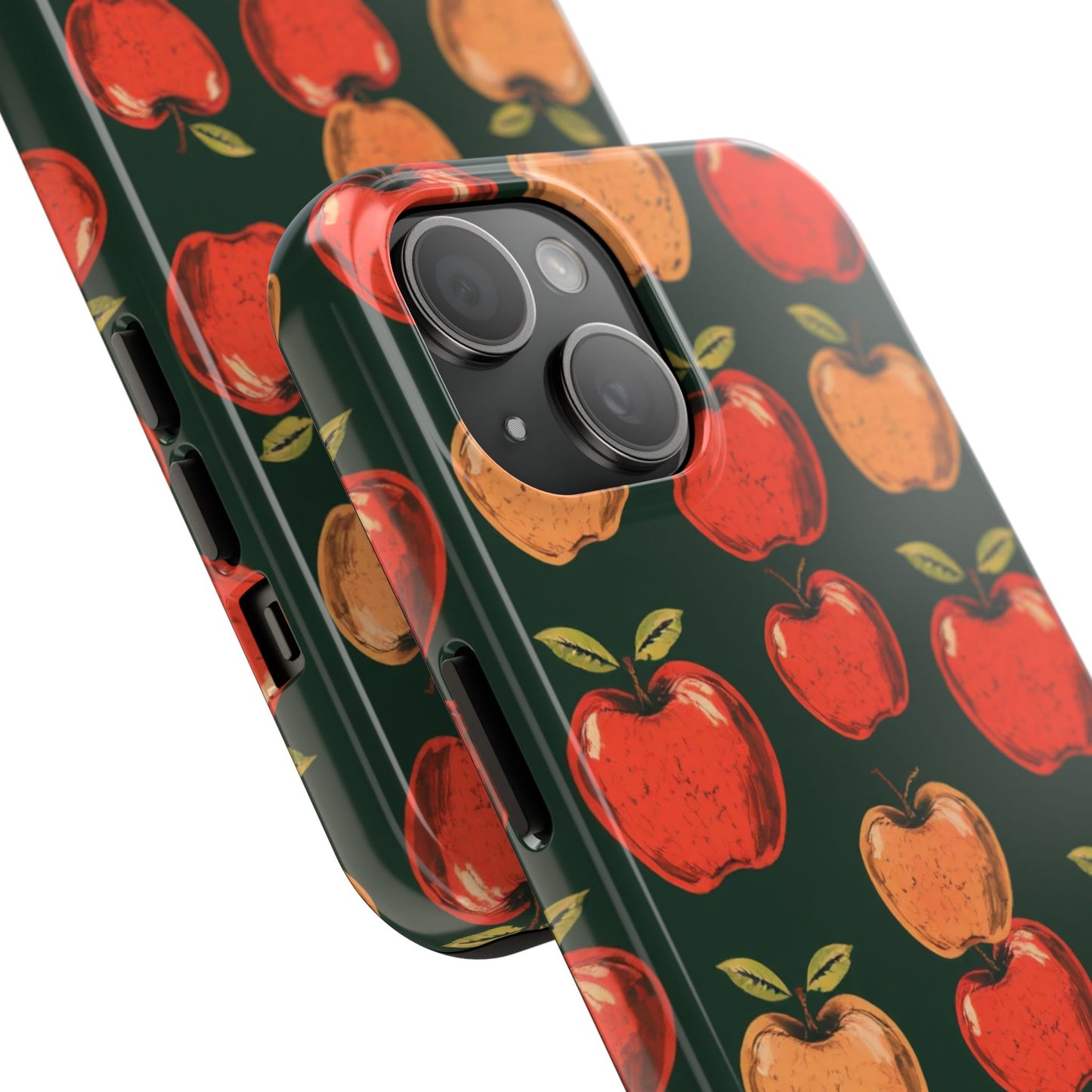 Apple Retro Pattern Tough Phone Case - Durable, Stylish, and Protective for Everyday Use - for iPhone