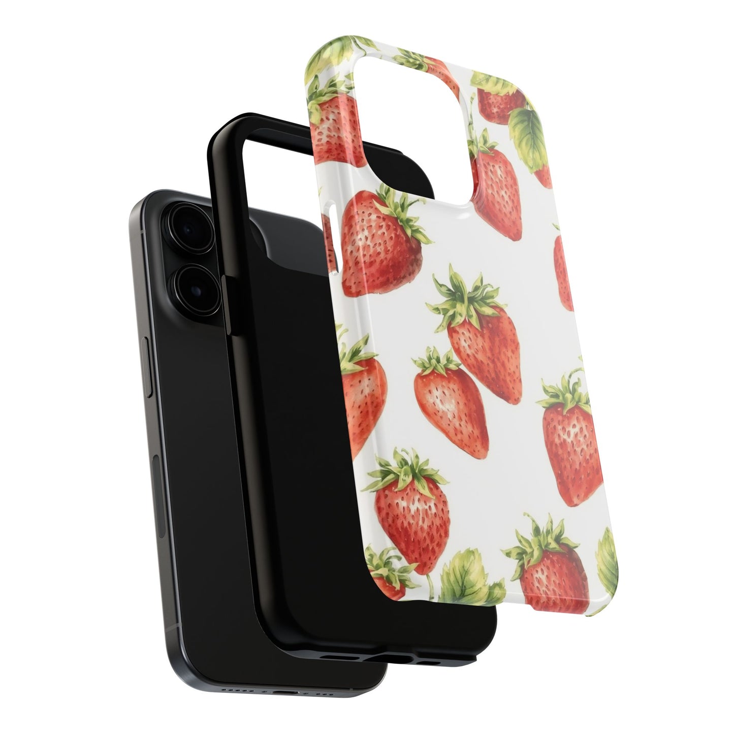 Strawberry Tough Phone Case - Durable Protection with a Fresh Design - for iPhone