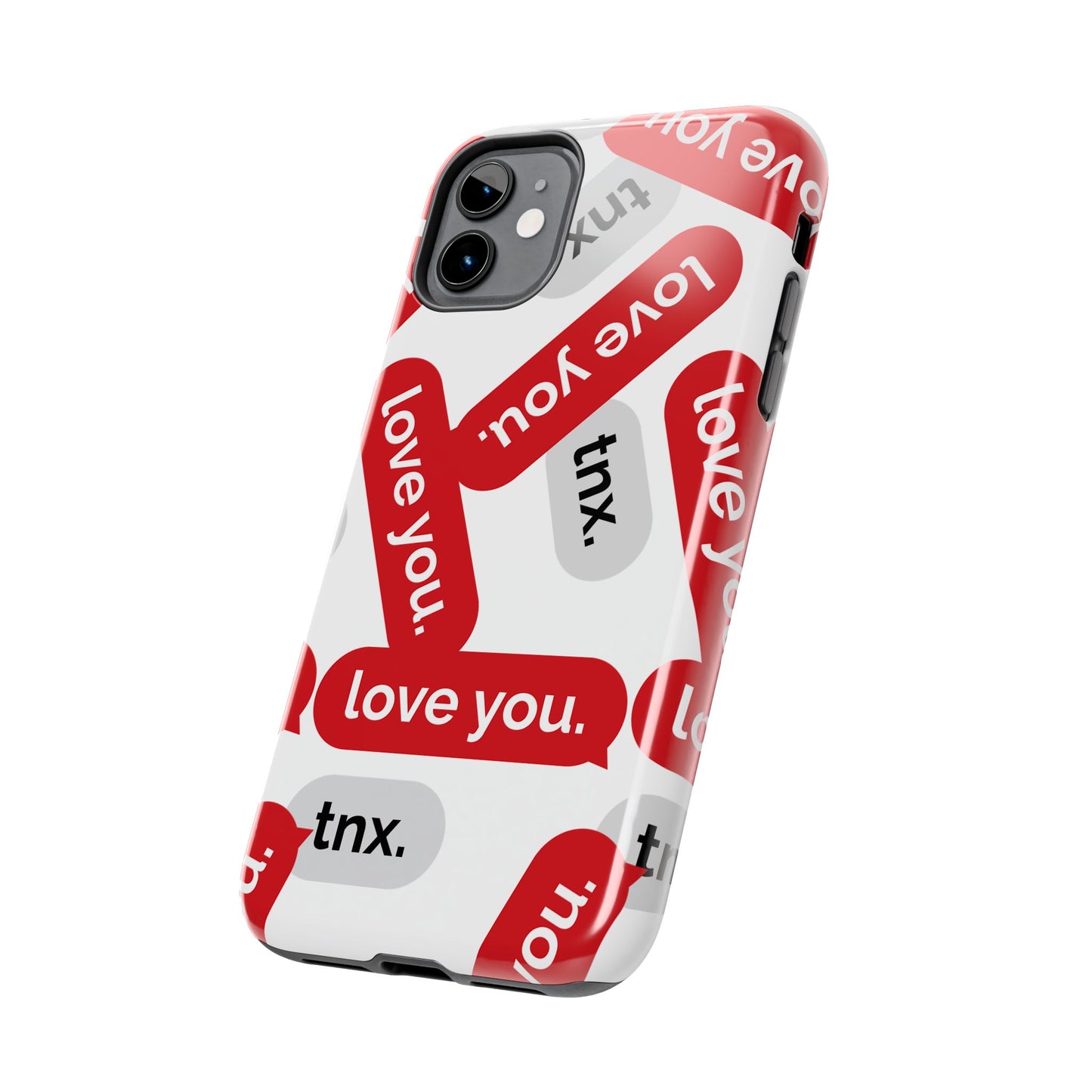 Love You&Tnx Tough Phone Case - Stylish and Protective for iPhone