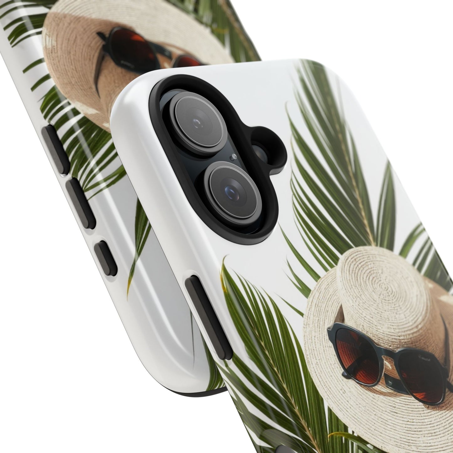 Tropical Phone Case - Summer Vibes with Hat & Sunglasses Design