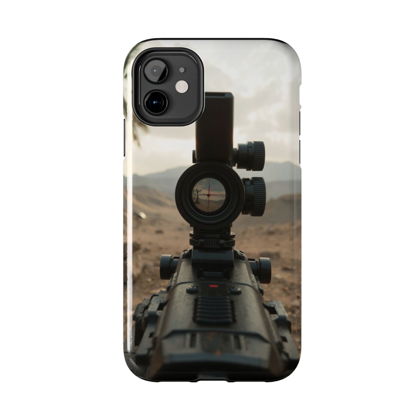 Tough Phone Case with Sniper Scope Design - Durable & Stylish Protection for Outdoors Enthusiasts