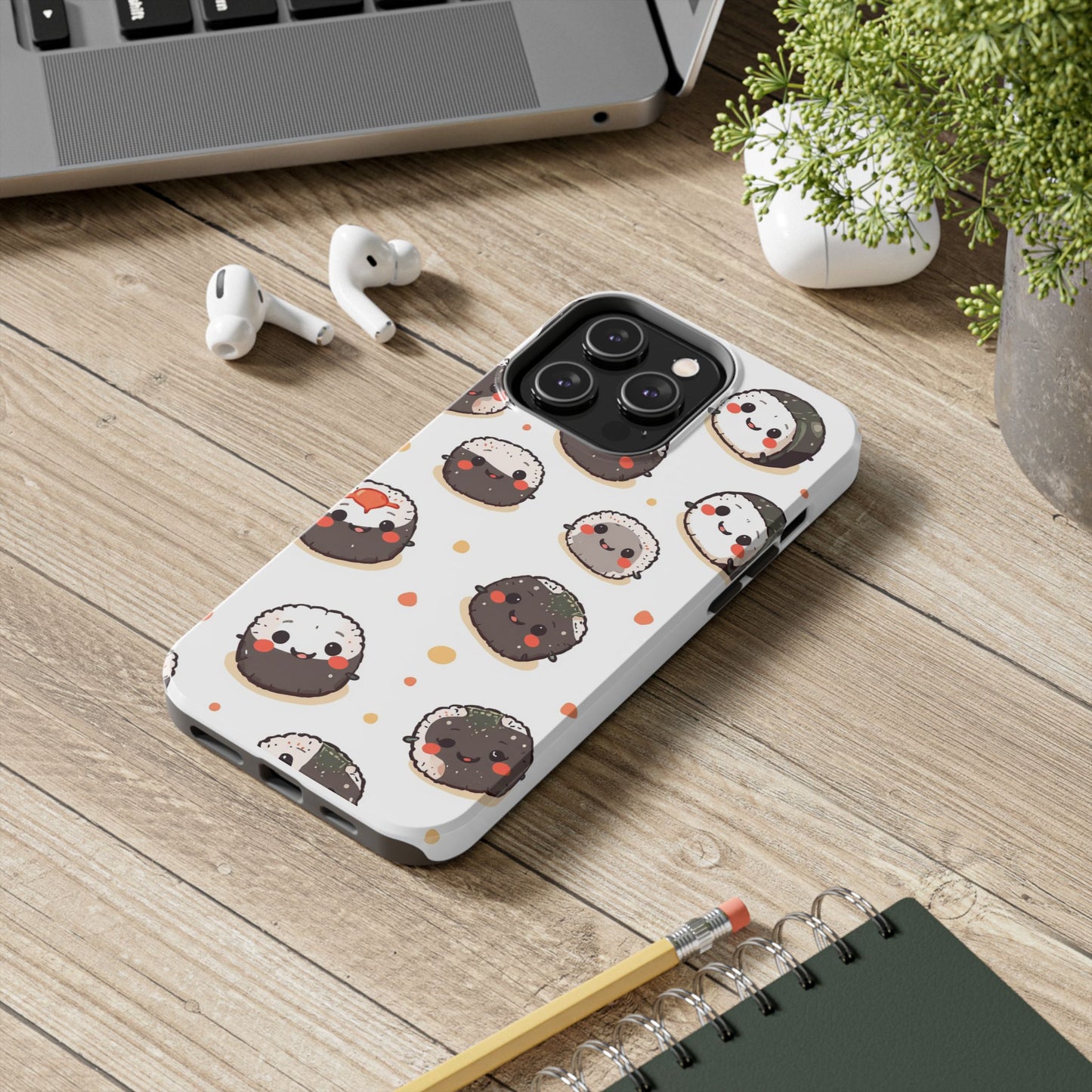 Cute Sushi Tough Phone Case - Kawaii Design for Food Lovers