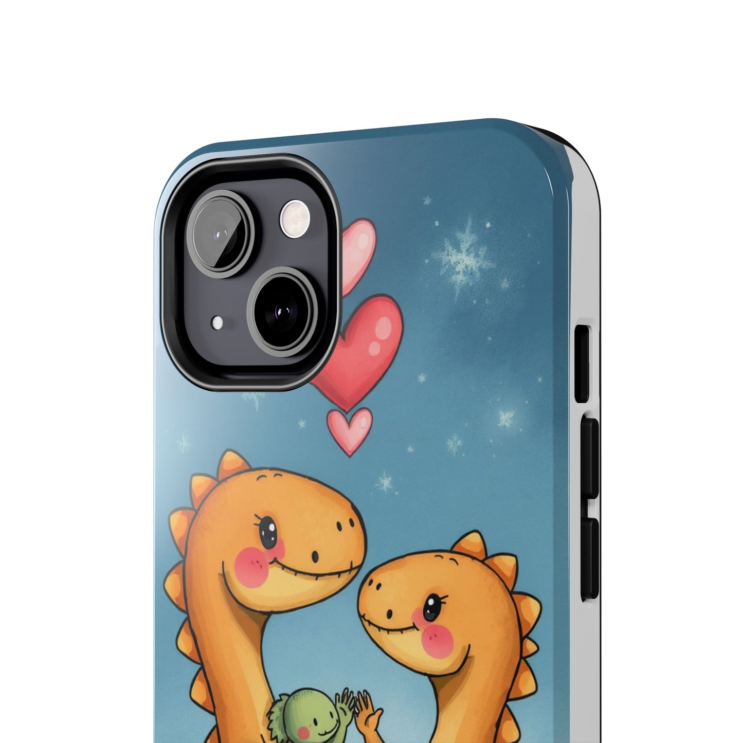 Dino Love Tough Phone Case - Cute & Durable Design for Kids & Parents