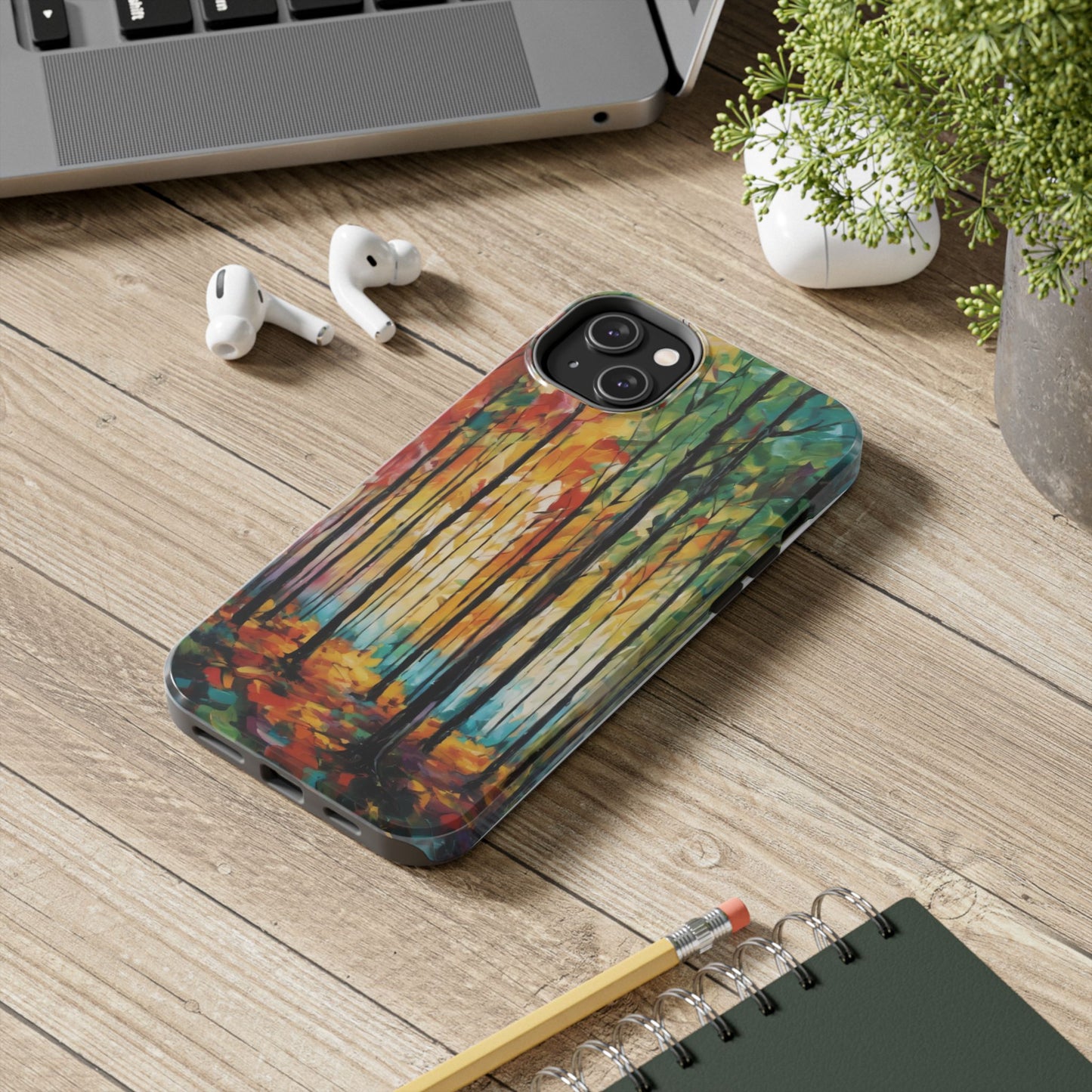 Autumn Forest Tough Phone Case - Colorful Nature Design - for iPhone