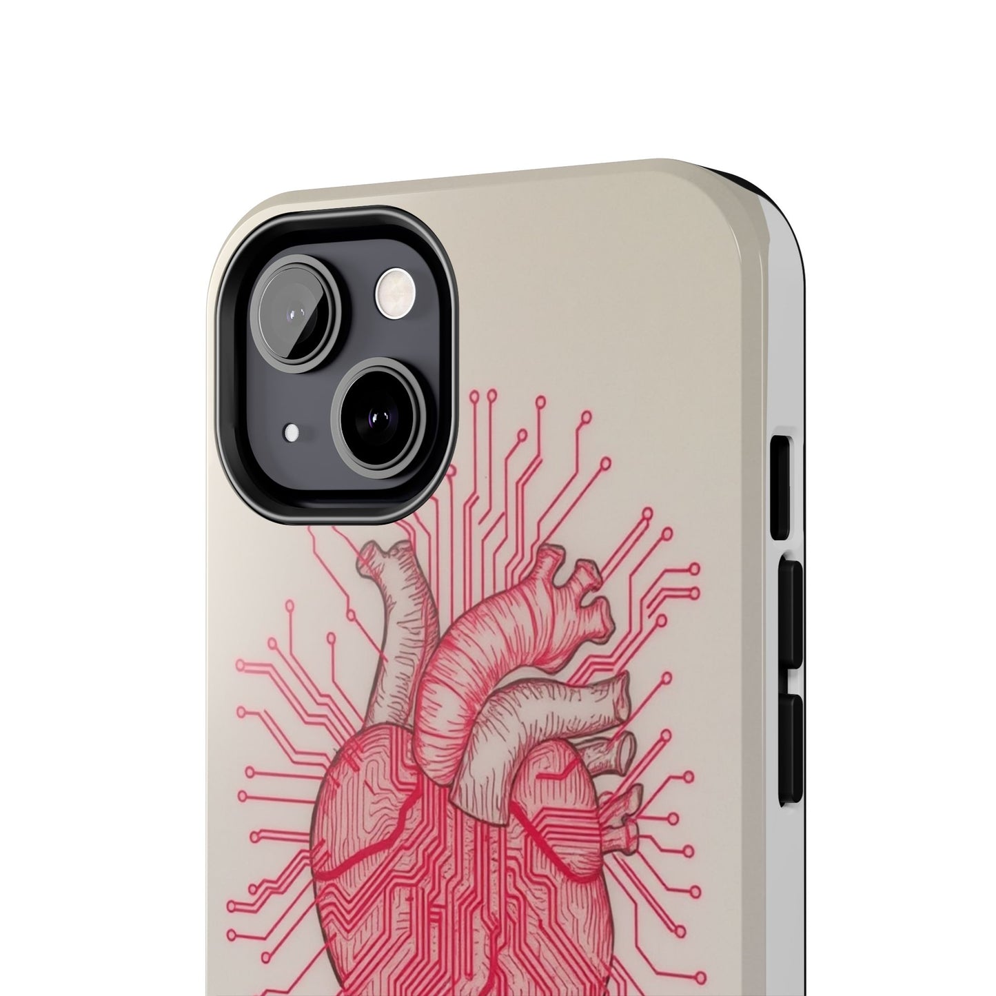Heart Circuit Tough Phone Case – Unique Tech-Inspired Design for Tech Lovers