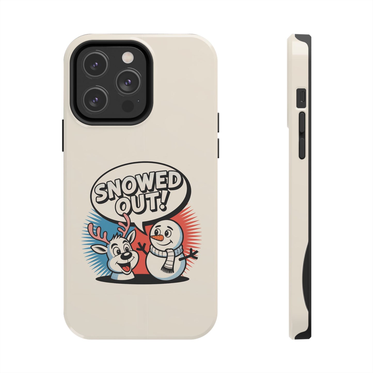 Snowman & Reindeer Tough Phone Case - Snowed Out Holiday Design