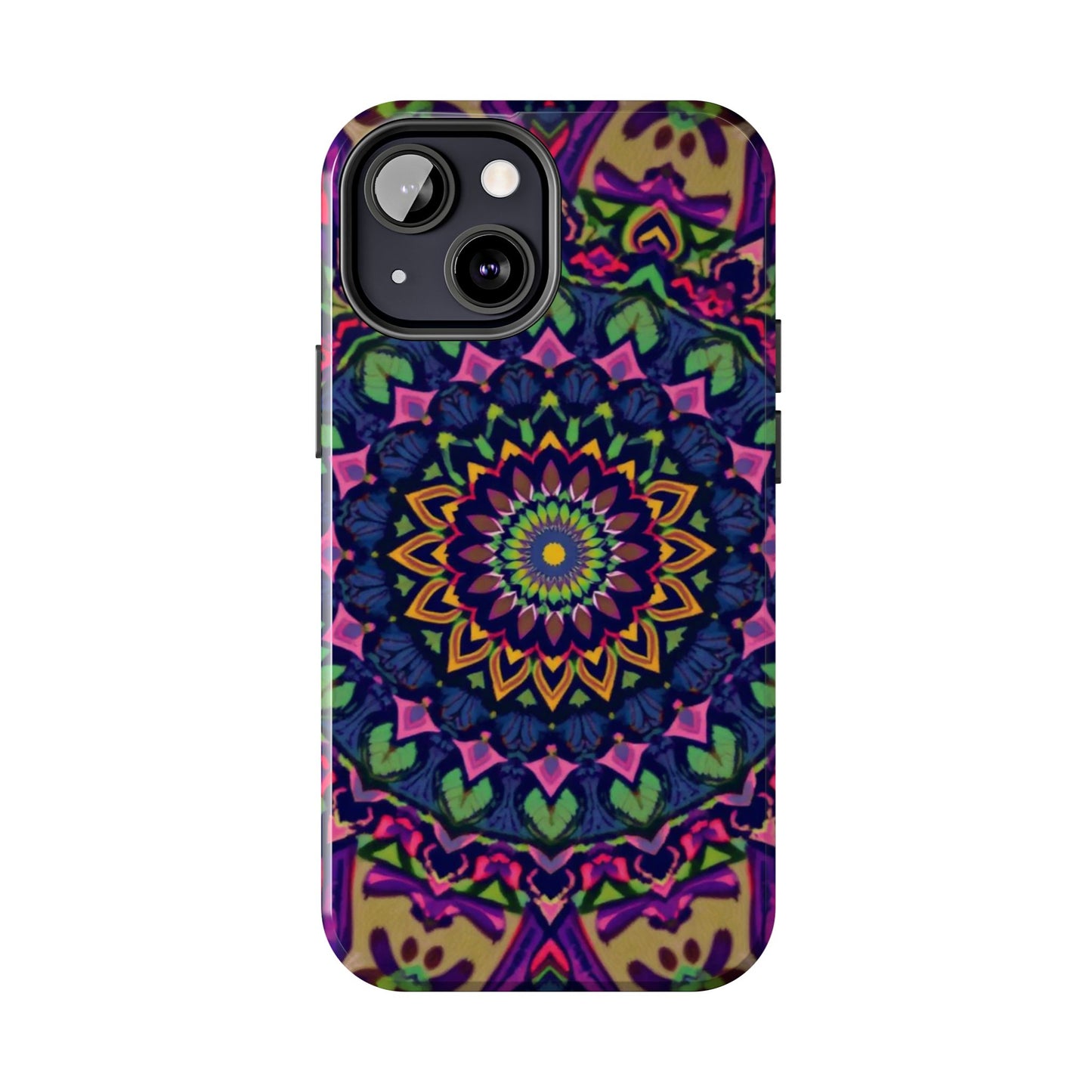 Vibrant Mandala Tough Phone Case - Colorful, Purple Fusion, Durable Protection for Your Device - for iPhone