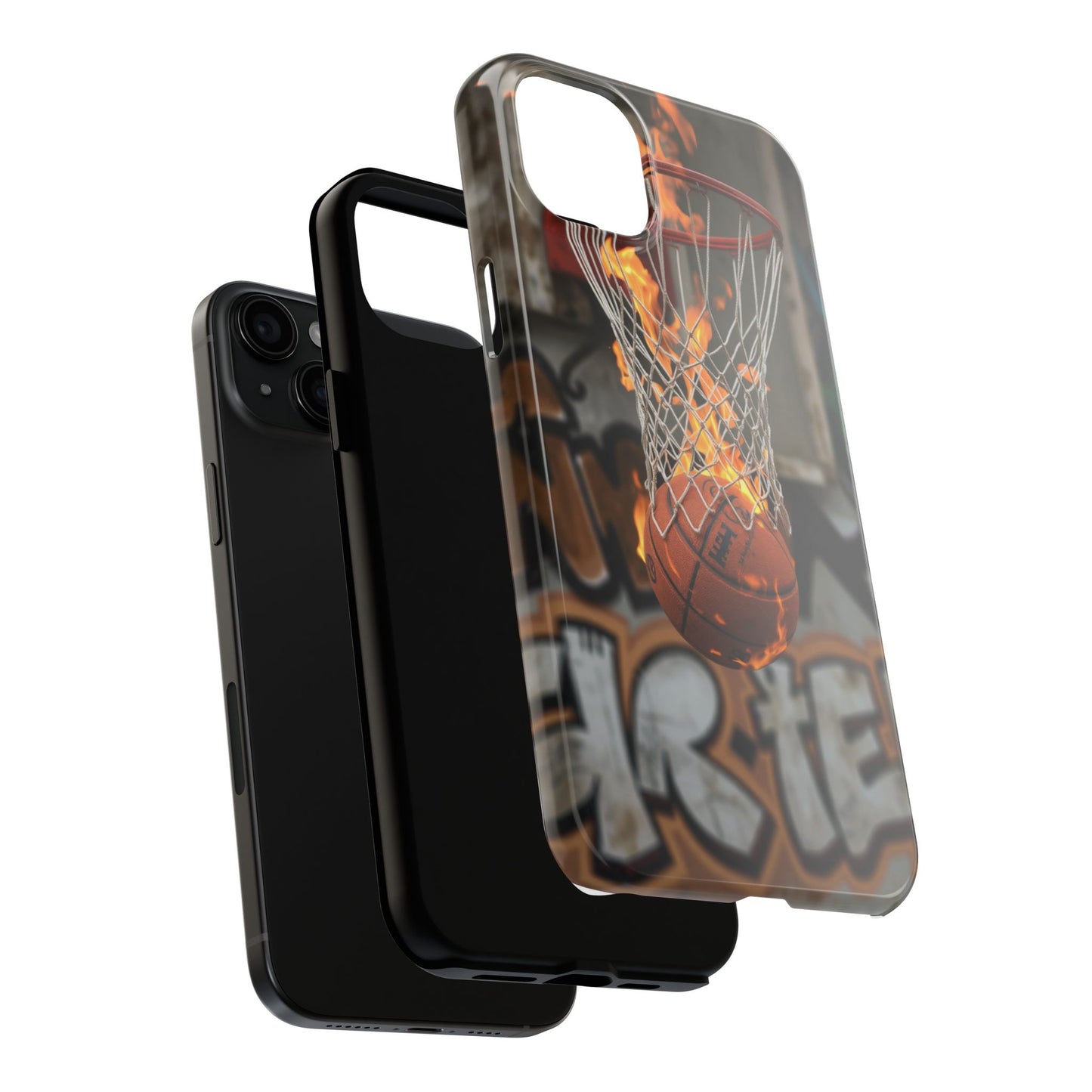 Fire Basketball Tough Phone Case - Durable Sporty Design for Athletes & Fans