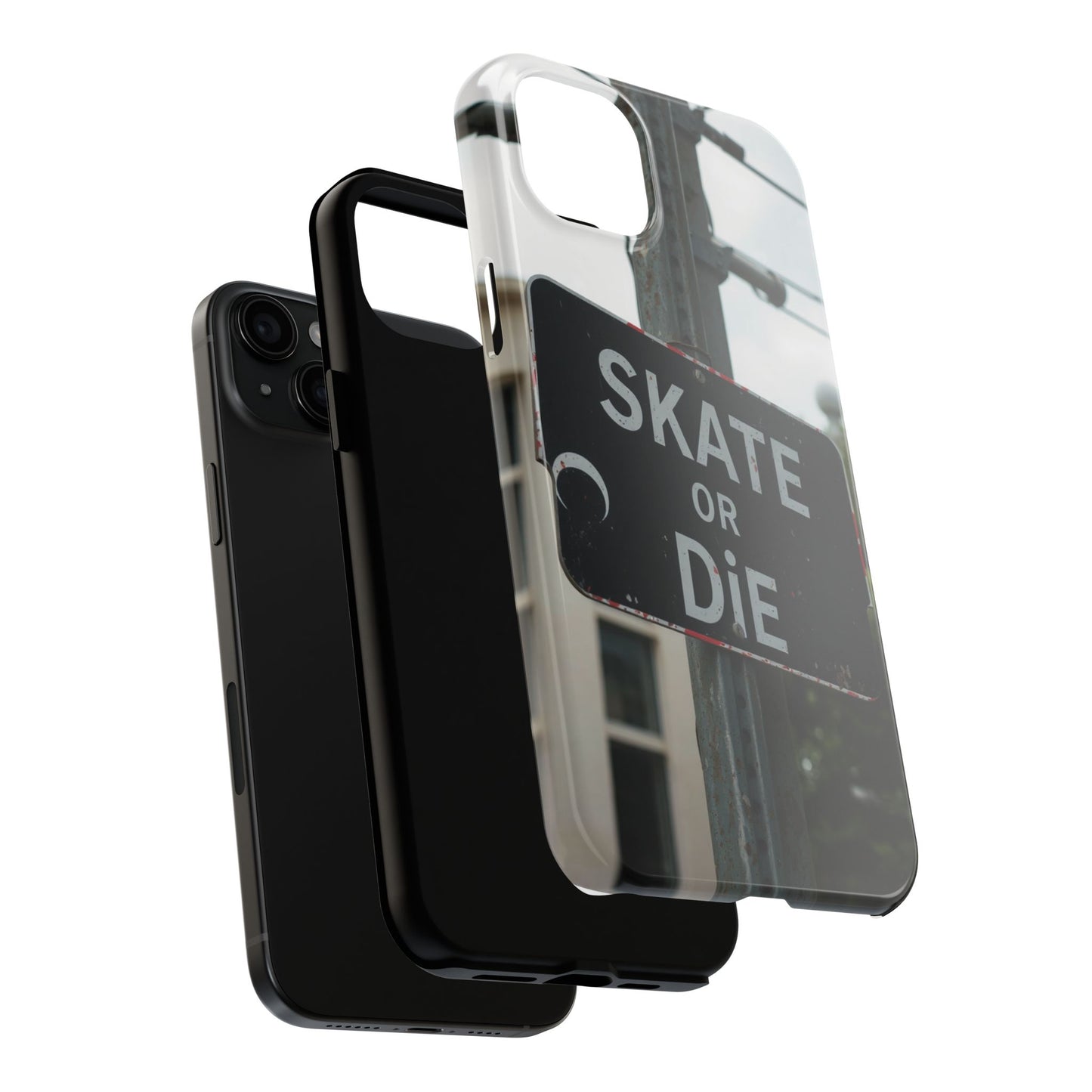 Black Sign Skate or Die Design - Tough Phone Case for iPhone