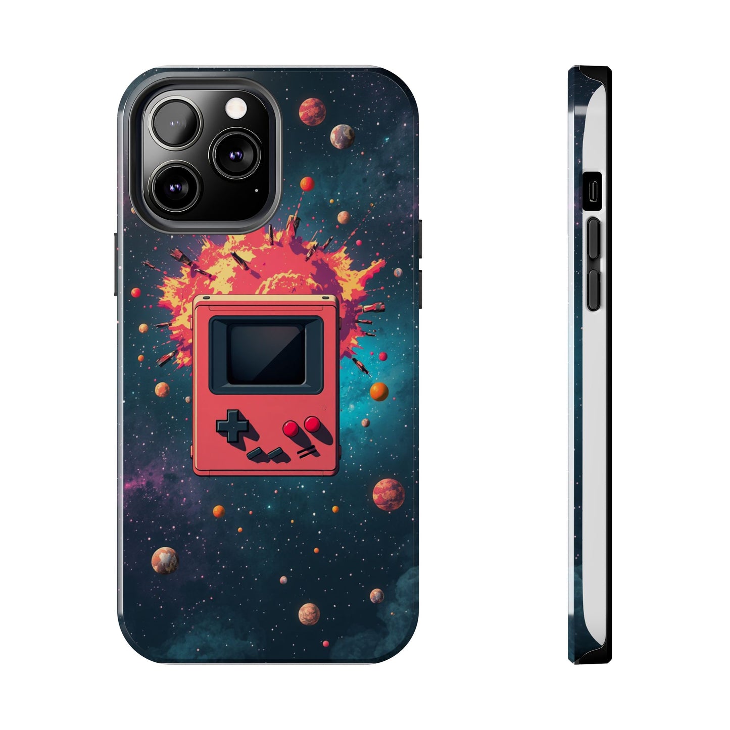 Retro Gaming Tough Phone Case - Space Adventure Design