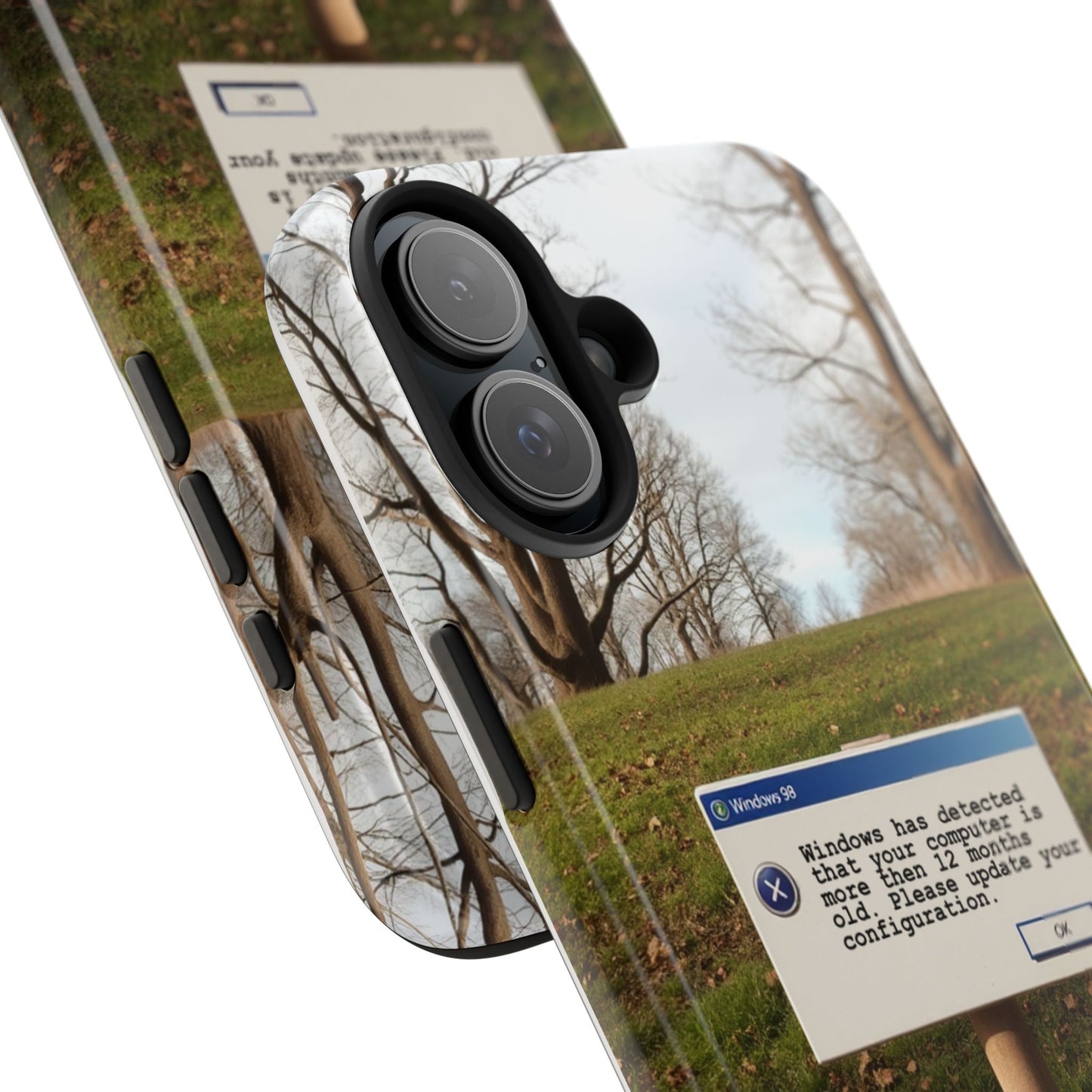 Durable Phone Case with Windows 98 Error Message Design - Perfect Gift for Tech Lovers