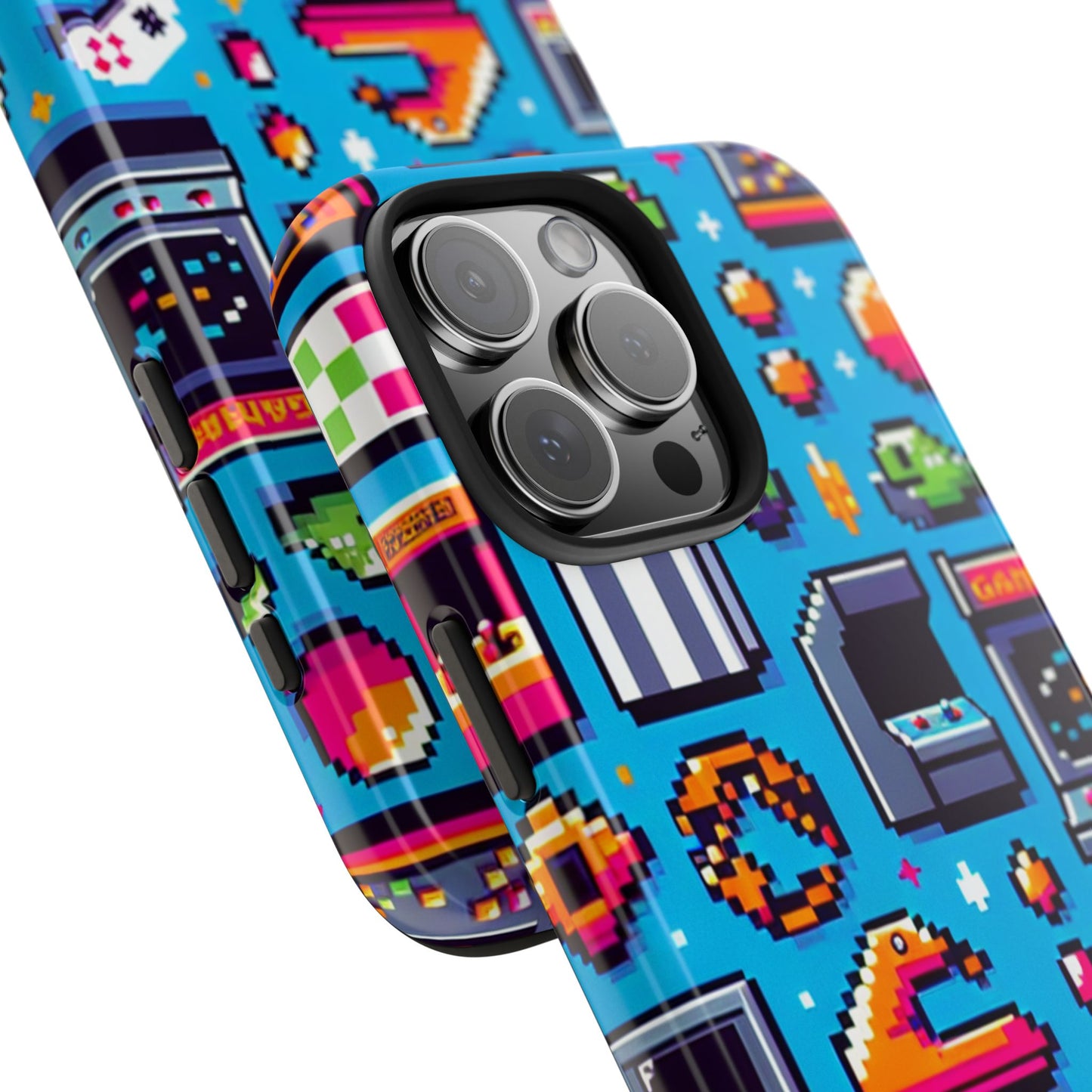 Retro Gaming Tough Phone Case - Pixel Art Design for Gamers - for iPhone