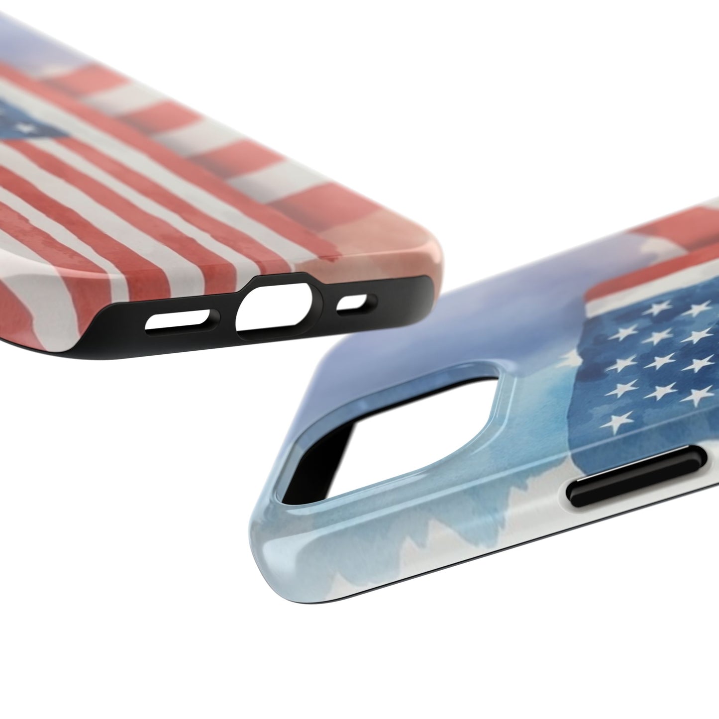Abstract Watercolor American Flag Design - Tough Phone Case - for iPhone