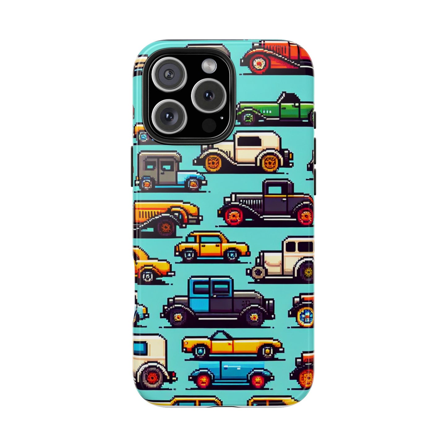 Retro Car Pixel Art Tough Phone Case - Durable & Stylish Protection - for iPhone