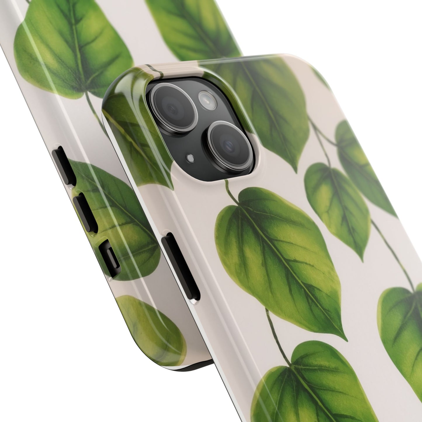 Tough Phone Cases with Green Leaf Design | Eco-Friendly Protection for Nature Lovers