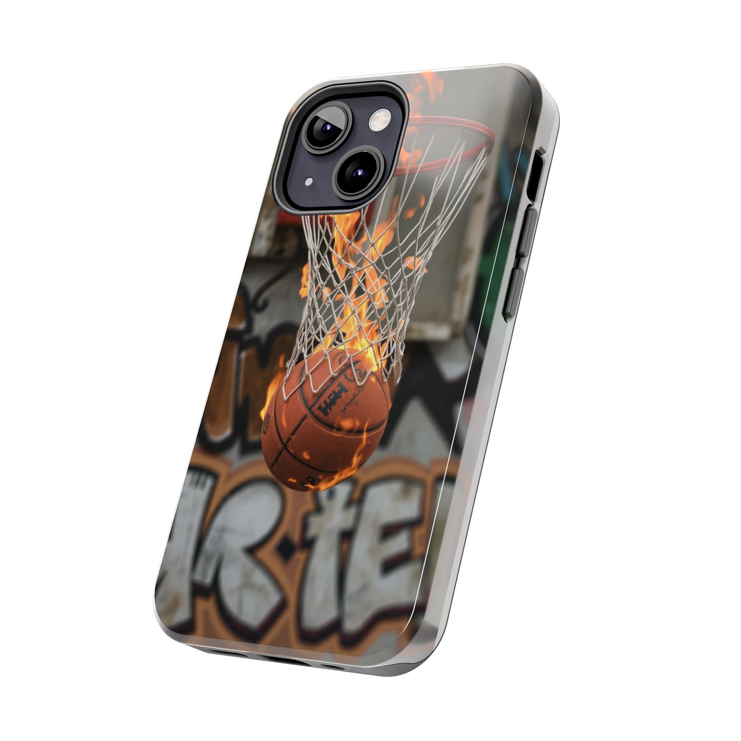 Fire Basketball Tough Phone Case - Durable Sporty Design for Athletes & Fans
