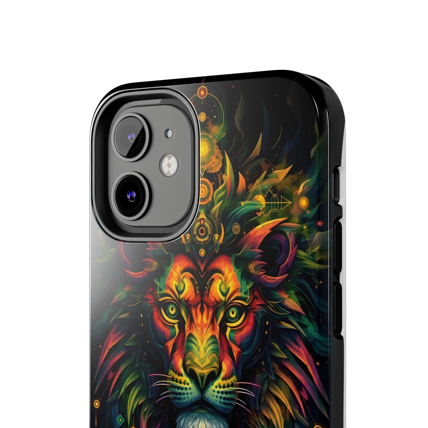 Vibrant Mystical Lion Art Tough Phone Case - Bold Protector for Animal Lovers - for iPhone