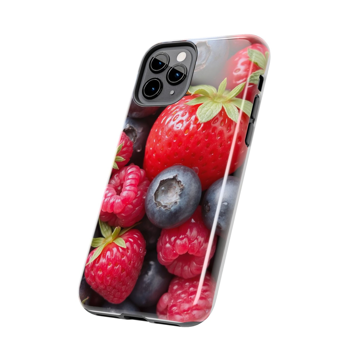 Fruit-Themed Tough Phone Case - Berry Burst Design