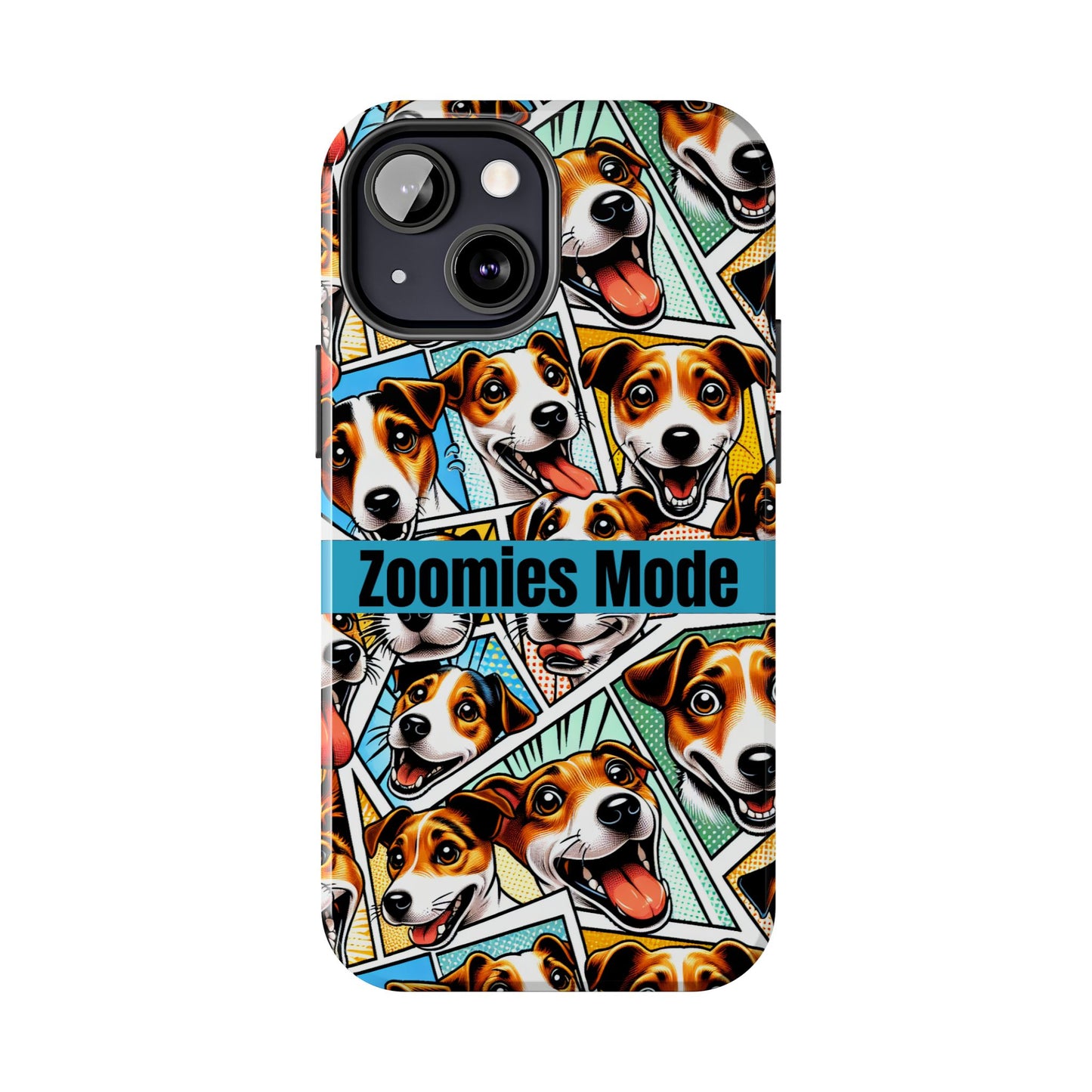 Zoomies Mode Jack Russell Tough Phone Case - Fun Dog Design Case for iPhone