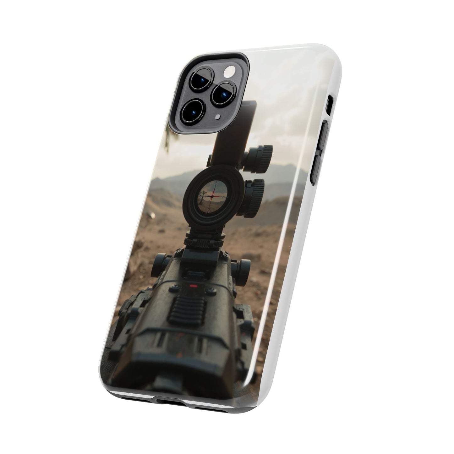 Tough Phone Case with Sniper Scope Design - Durable & Stylish Protection for Outdoors Enthusiasts
