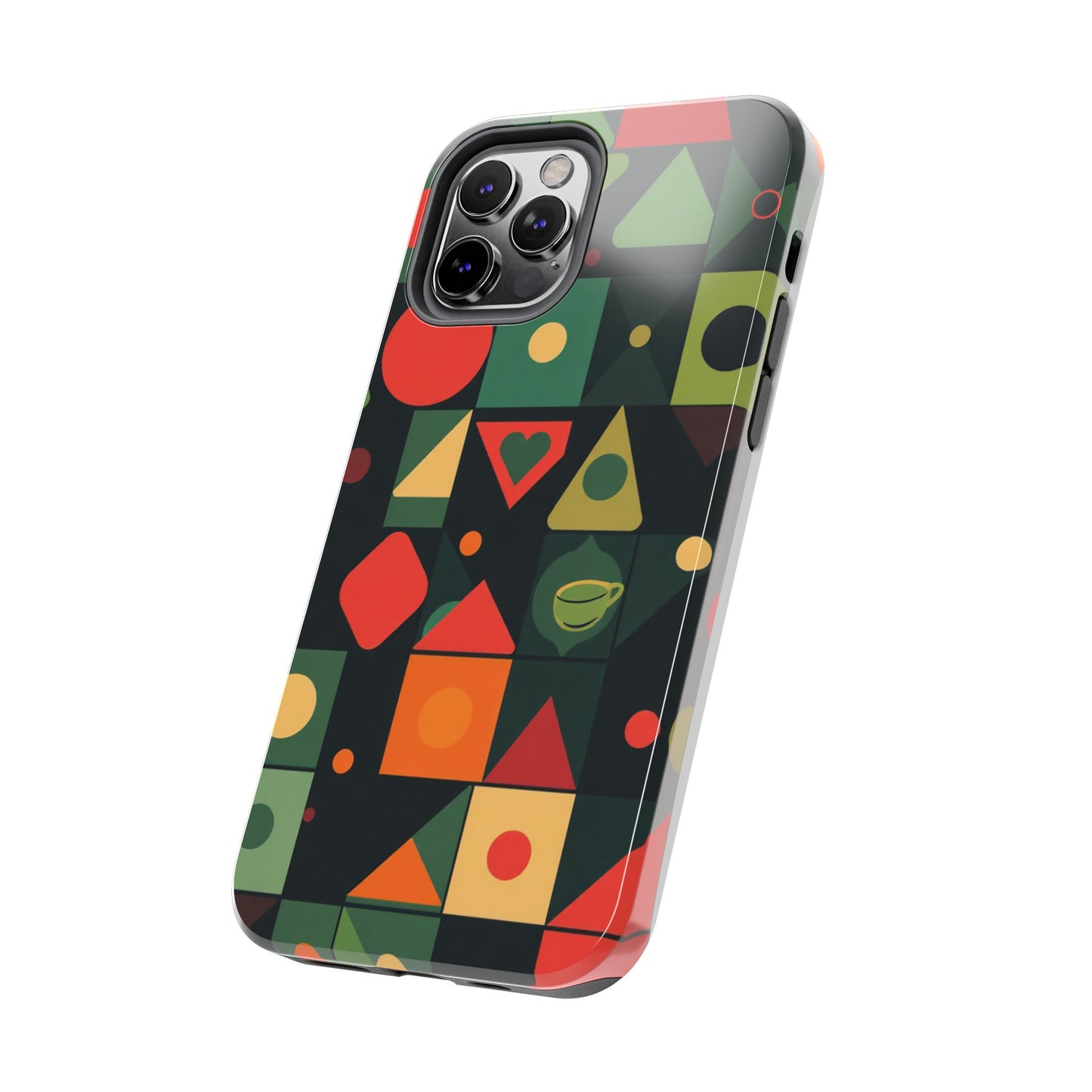 Vibrant Geometric Tough Phone Cases – Stylish Protection for Trendsetters - for iPhone
