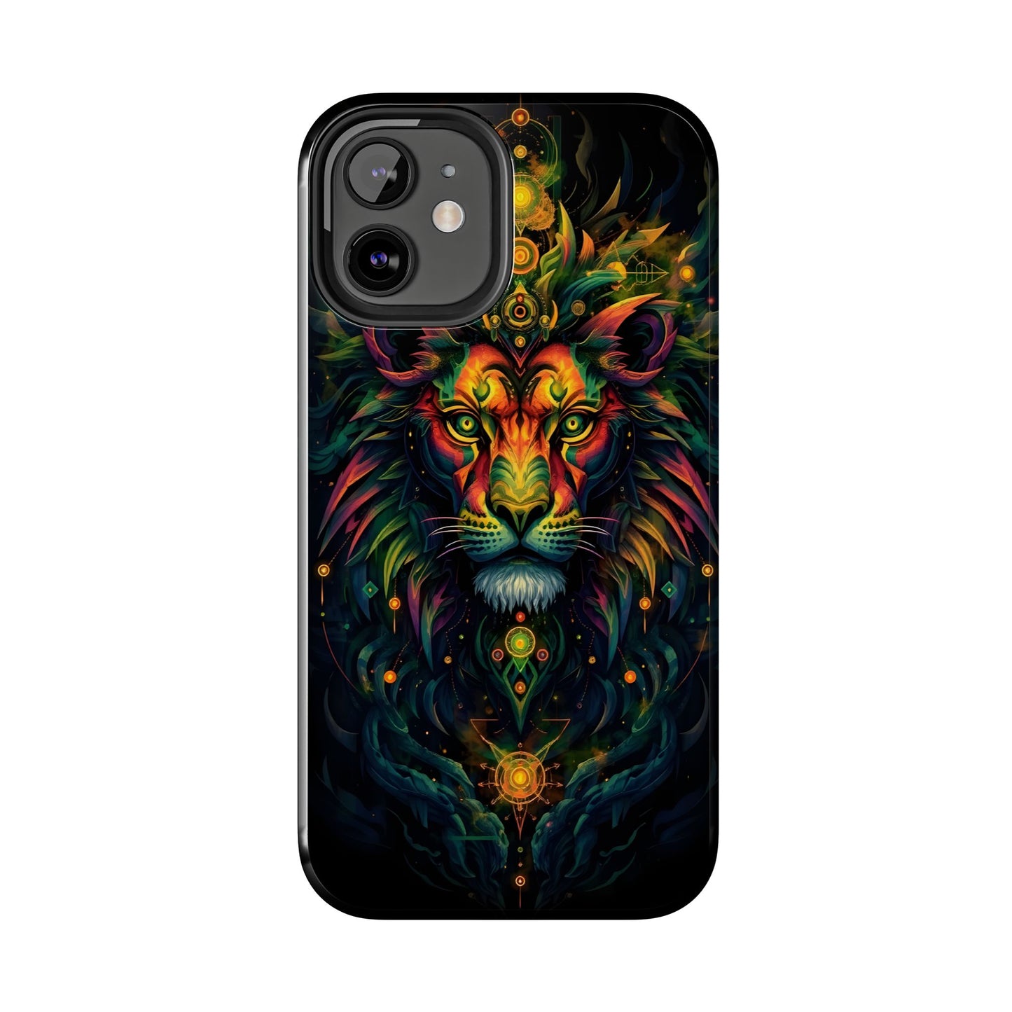 Vibrant Mystical Lion Art Tough Phone Case - Bold Protector for Animal Lovers - for iPhone