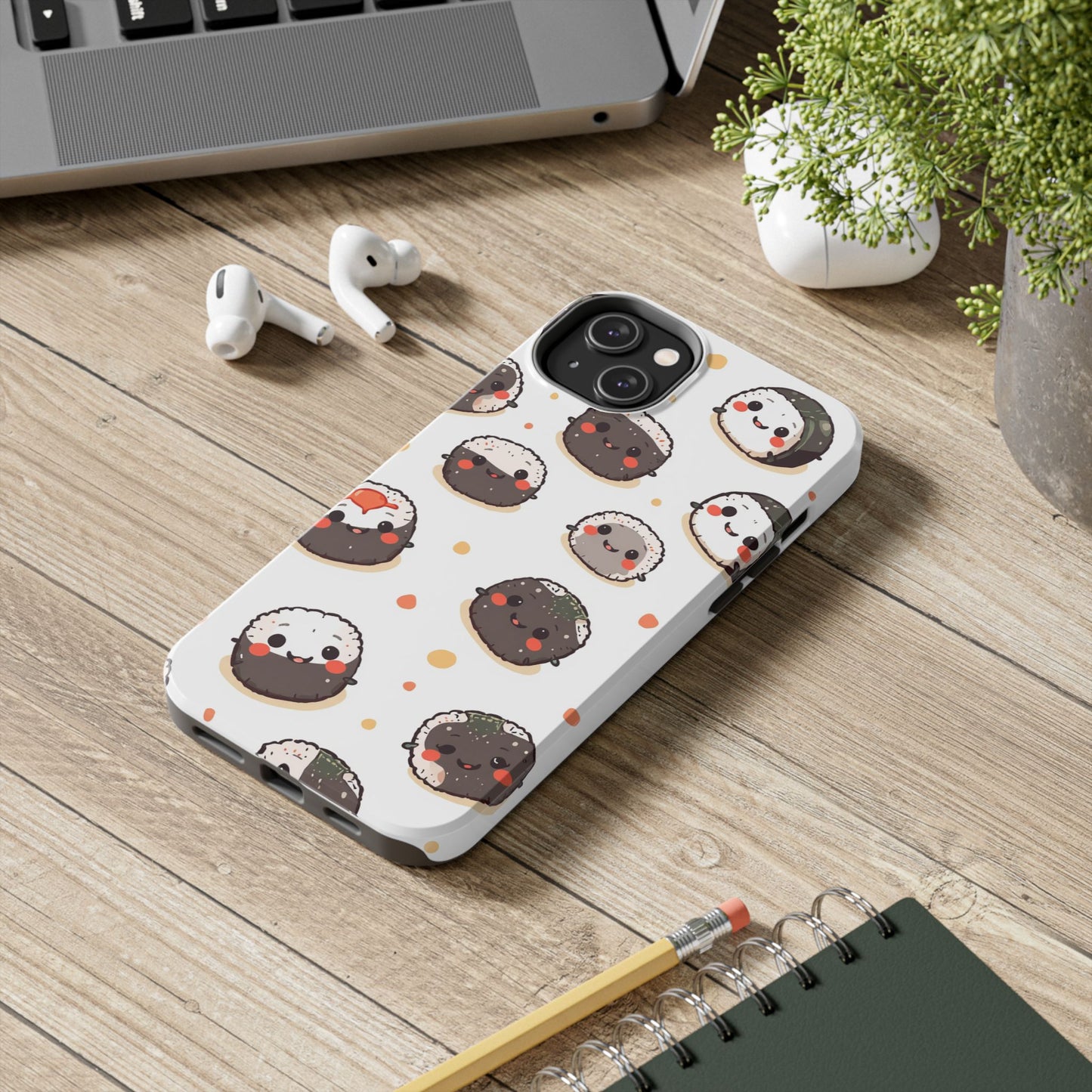 Cute Sushi Tough Phone Case - Kawaii Design for Food Lovers