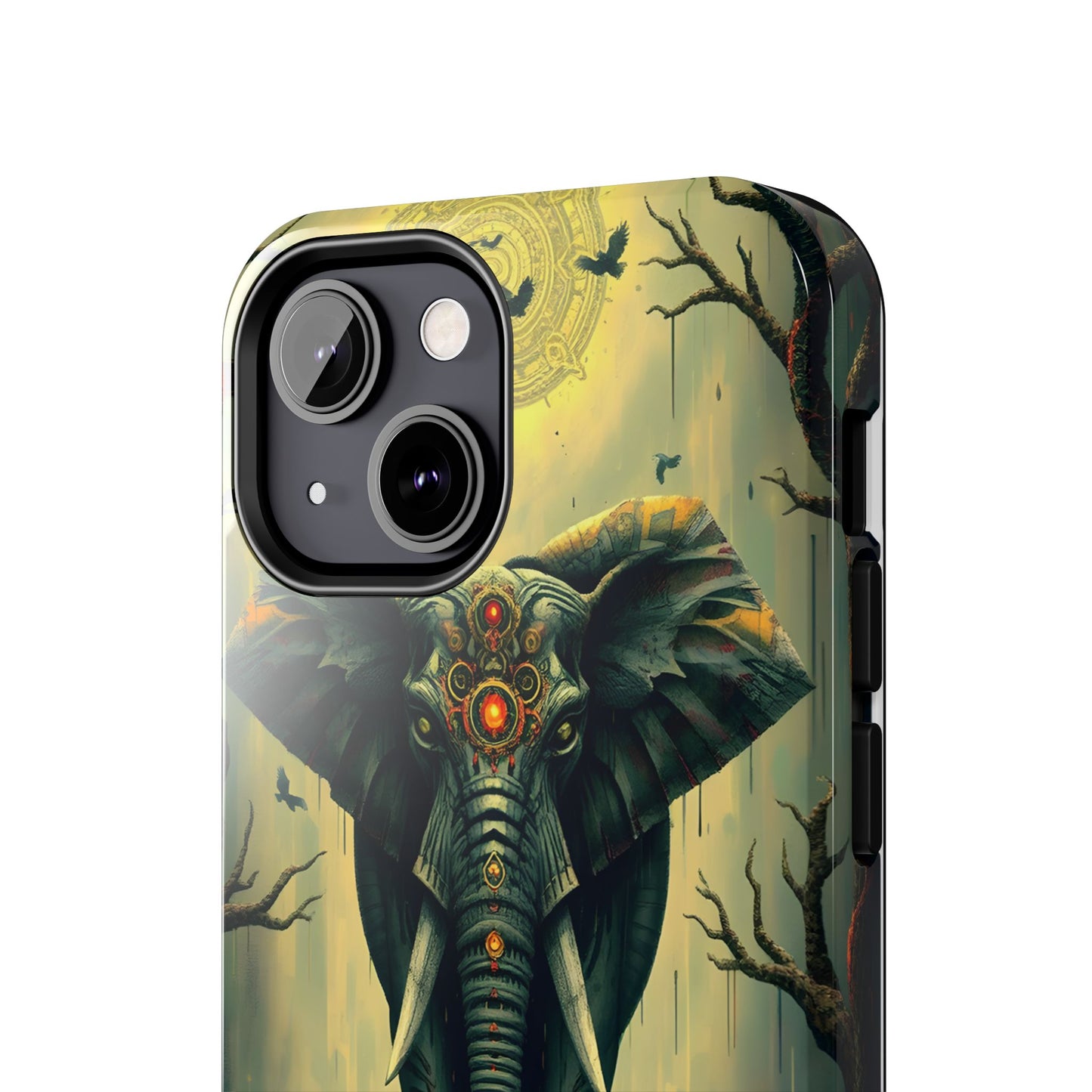 Mystical Forest Elephant Tough Phone Case | Vibrant Design for Nature Lovers - for iPhone
