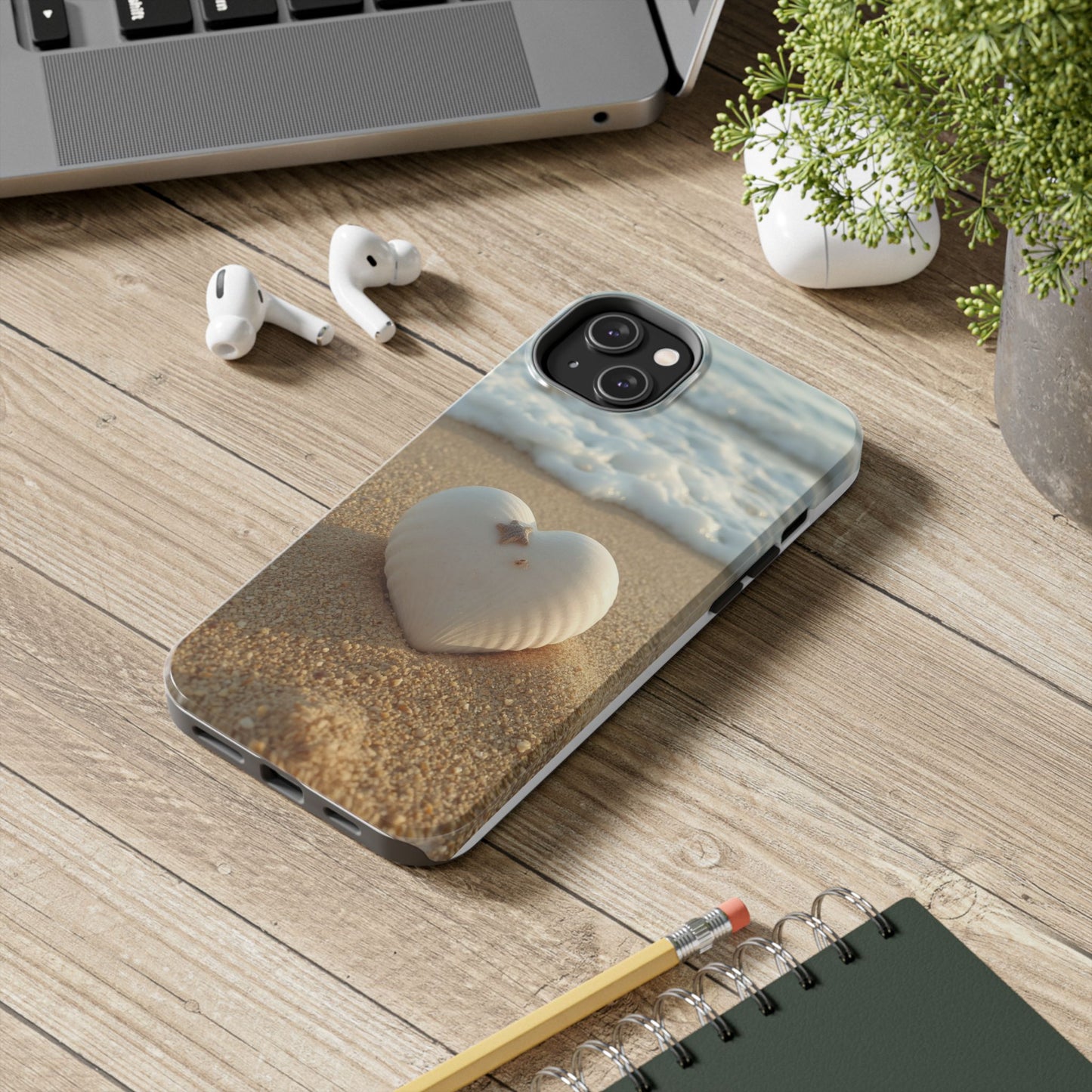 Heart Seashell Tough Phone Case for iPhone