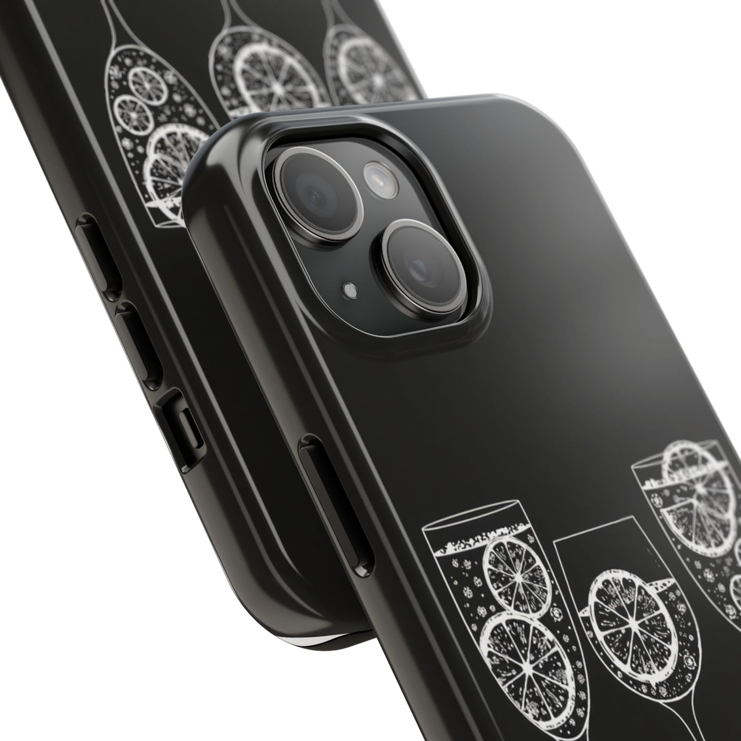 Stylish Tough Phone Cases with Citrus Glass Design, Protective Cases for Parties, Summer Events, and Everyday Use