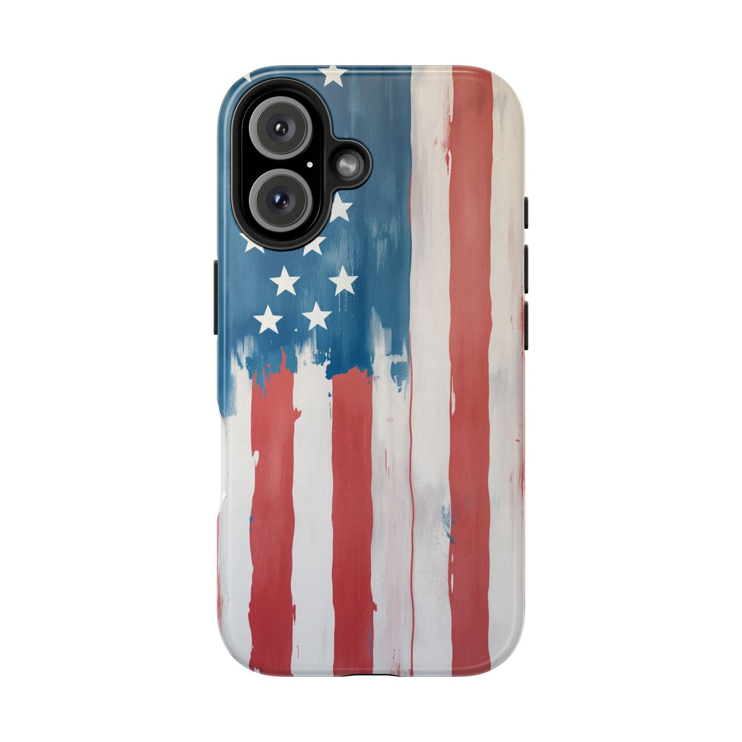 Patriotic Tough Phone Cases - Abstract USA Flag Design for Durable Protection - for iPhone