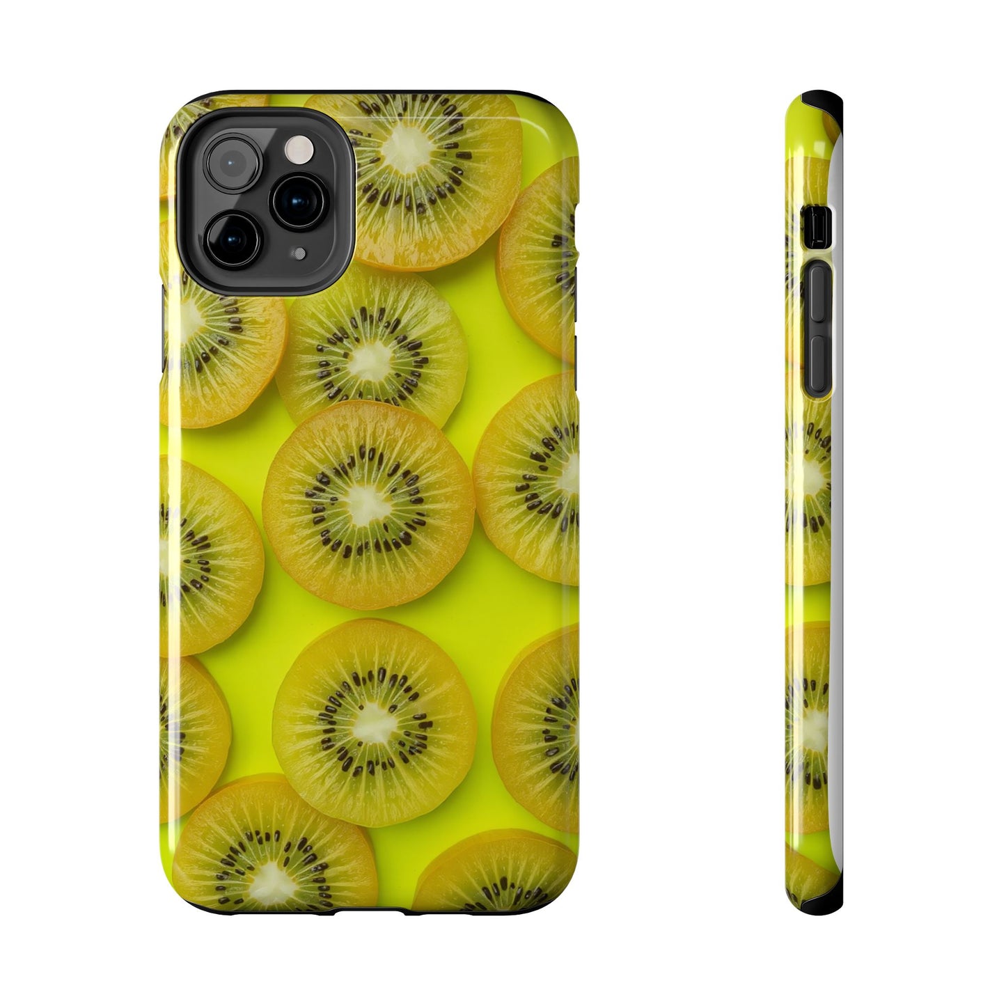 Vibrant Kiwi Tough Phone Case - Bright Yellow Design for Fruit Lovers